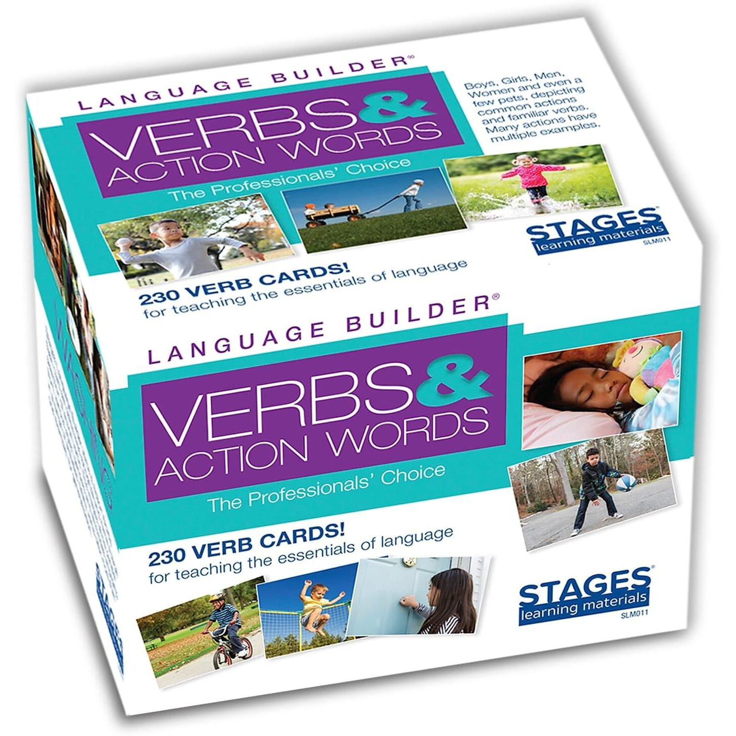 Stages Learning Materials Language Builder Verb Flash Cards Photo Vocabulary Autism Learning Products For Aba Therapy & Speech Articulation