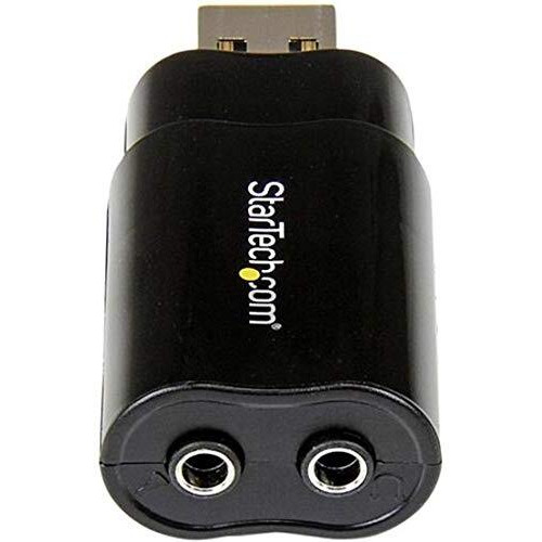 Startech.Com Usb Sound Card - 3.5Mm Audio Adapter - External Sound Card - Black - External Sound Card  Taa (Icusbaudiob)