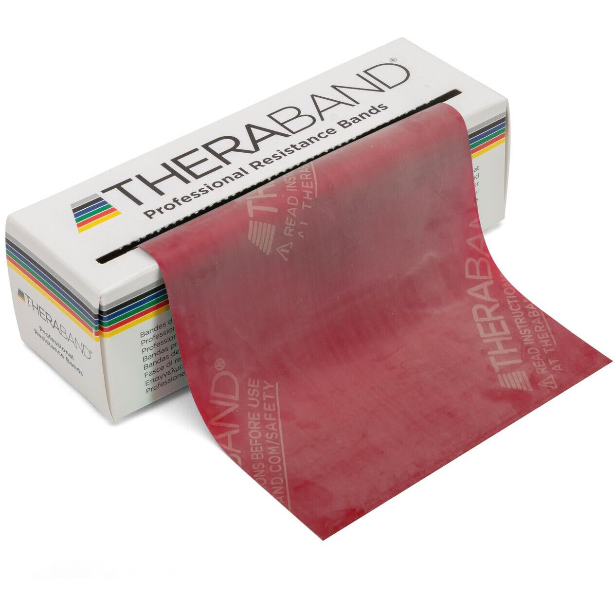 Theraband Resistance Bands  6 Yard Roll Professional Latex Elastic Band For Upper Body  Lower Body  & Core Exercise  Physical Therapy  Pilates  At-Home Workouts  & Rehab  Red  Medium  Level 3