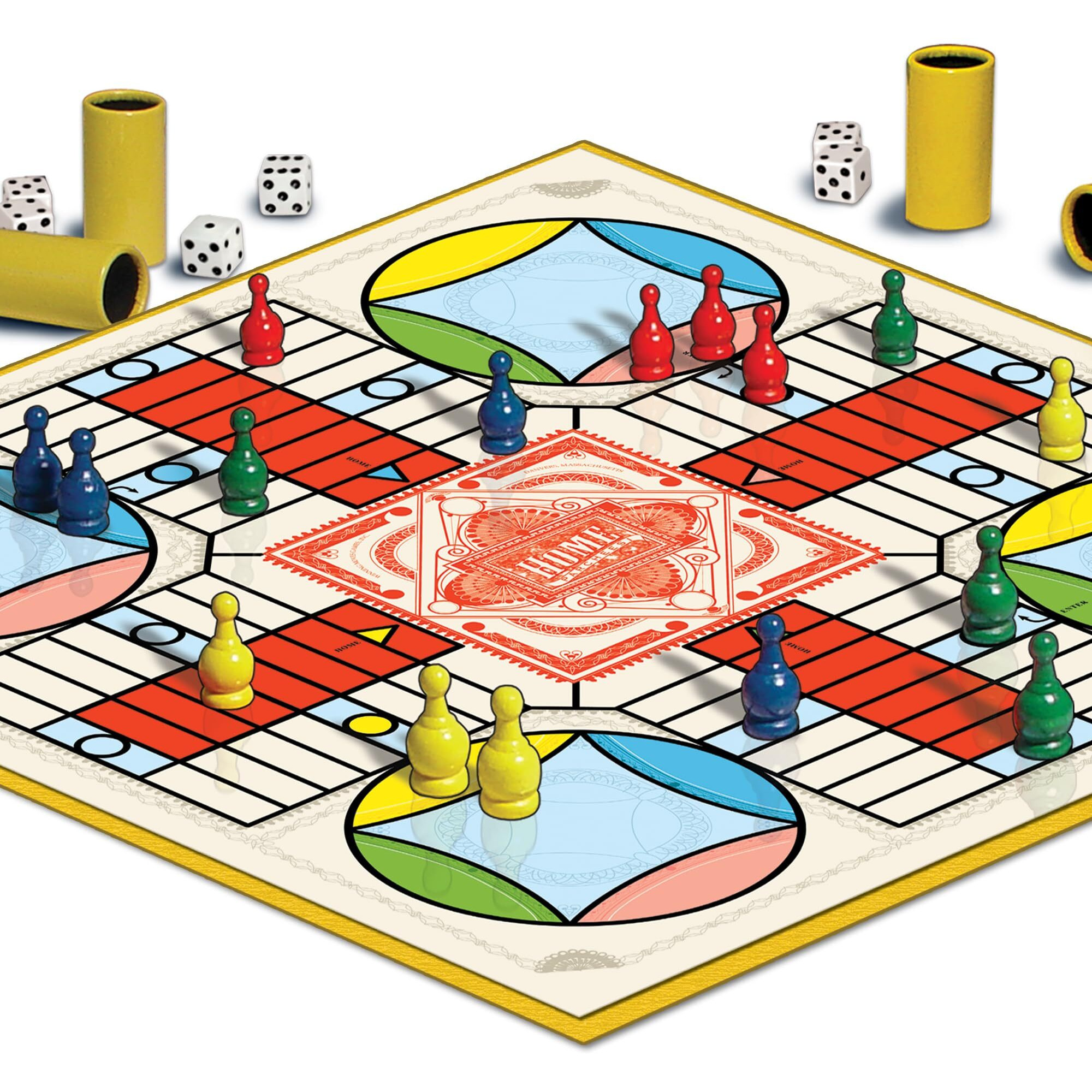 Parcheesi Royal Edition By Winning Moves Games Usa  Classic Family Favorite Featuring Charming Artwork  Tokens And Dice Cups For 2-4 Players  Ages 8+ (6106)