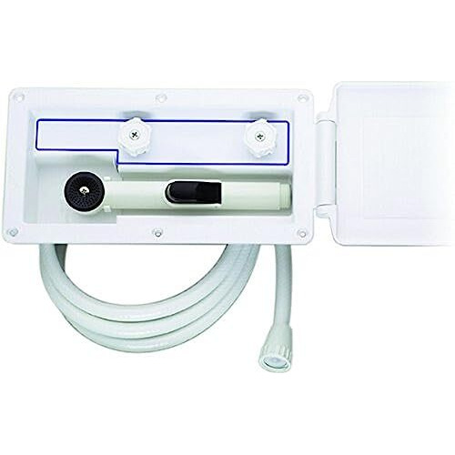 Attwood 4131-4 Aft-Deck Hot And Cold Freshwater Exterior Boat Shower Box Kit