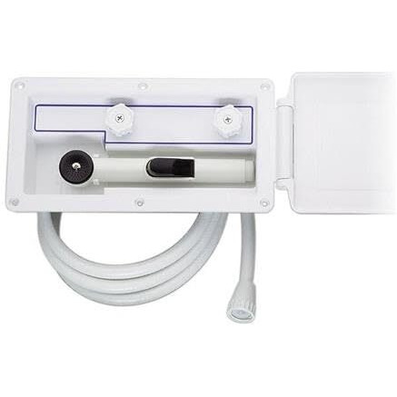 Attwood 4131-4 Aft-Deck Hot And Cold Freshwater Exterior Boat Shower Box Kit