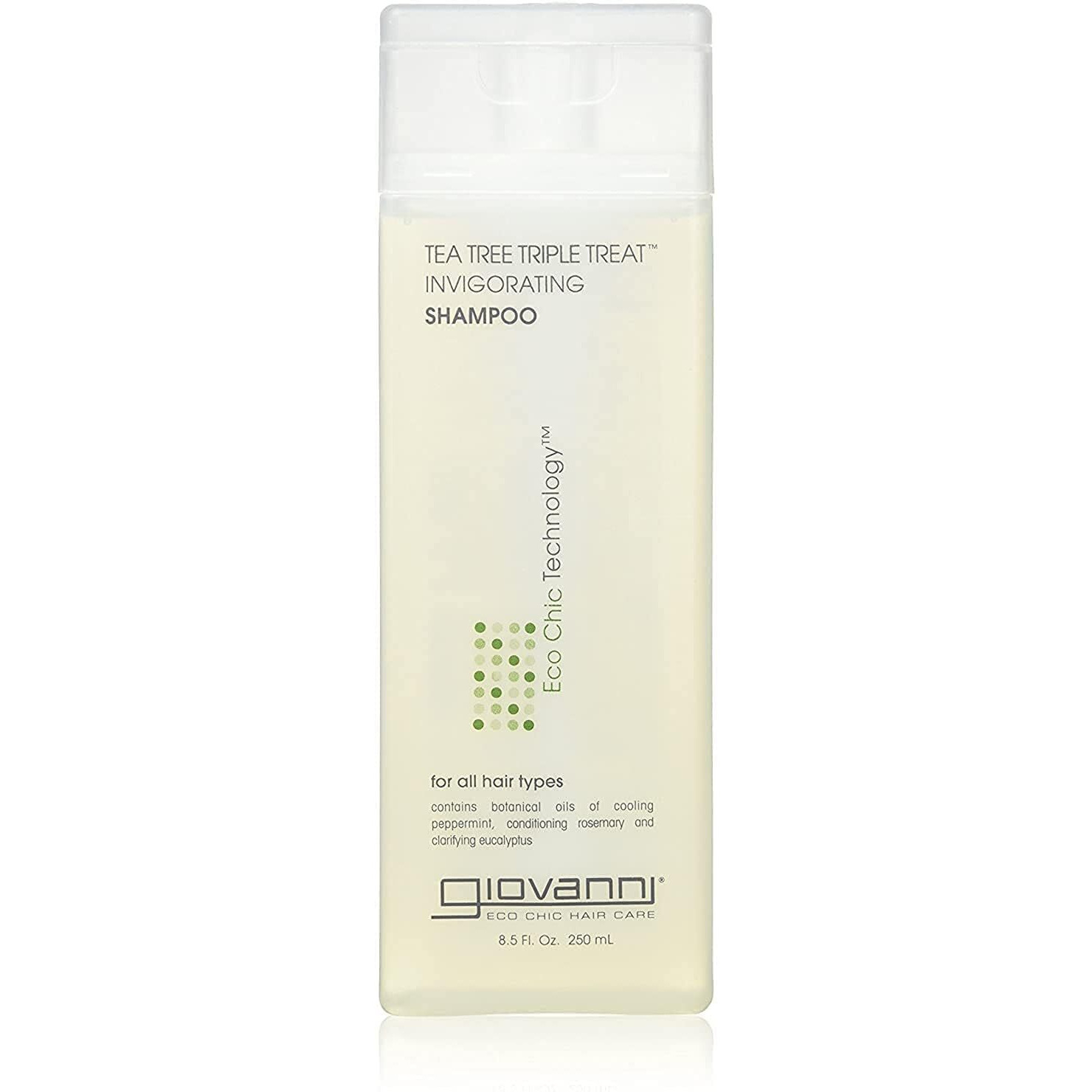 Giovanni Tea Tree Triple Treat Invigorating Shampoo - Cooling Peppermint  Eucalyptus & Rosemary  Helps Strengthen & Rejuvenate Hair & Scalp  Salon Quality  Paraben Free - 8.5 Oz (1 Pack)