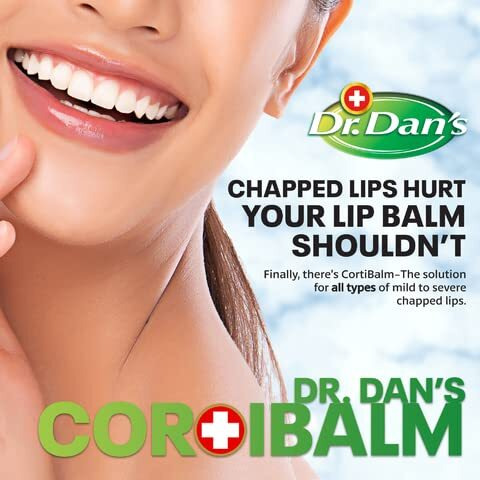 Dr. Dan's Cortibalm- 4 Pack - For Dry Cracked Lips - Healing Lip Balm For Severely Chapped Lips - Designed For Men  Women And Children