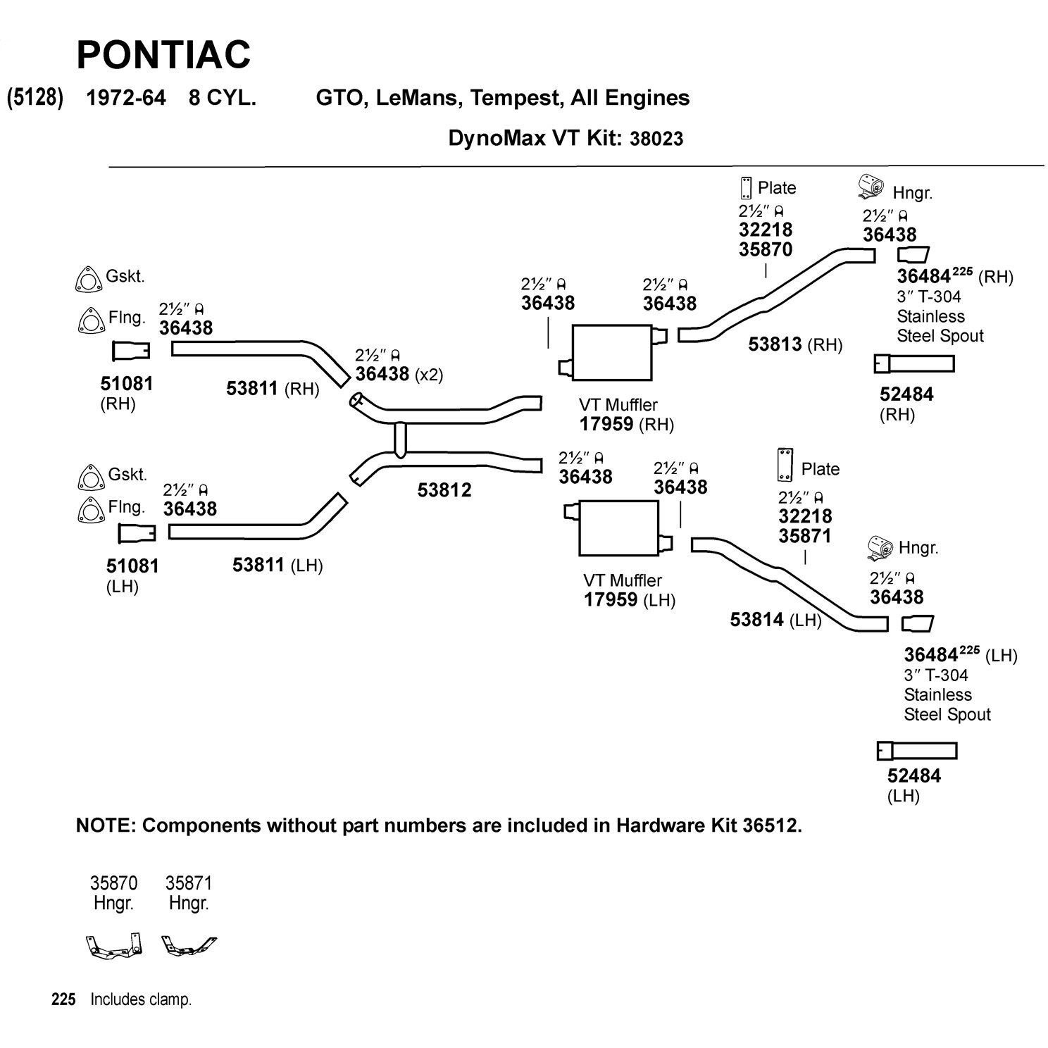 Dynomax 32218 Exhaust Clamp For Ford Mustang