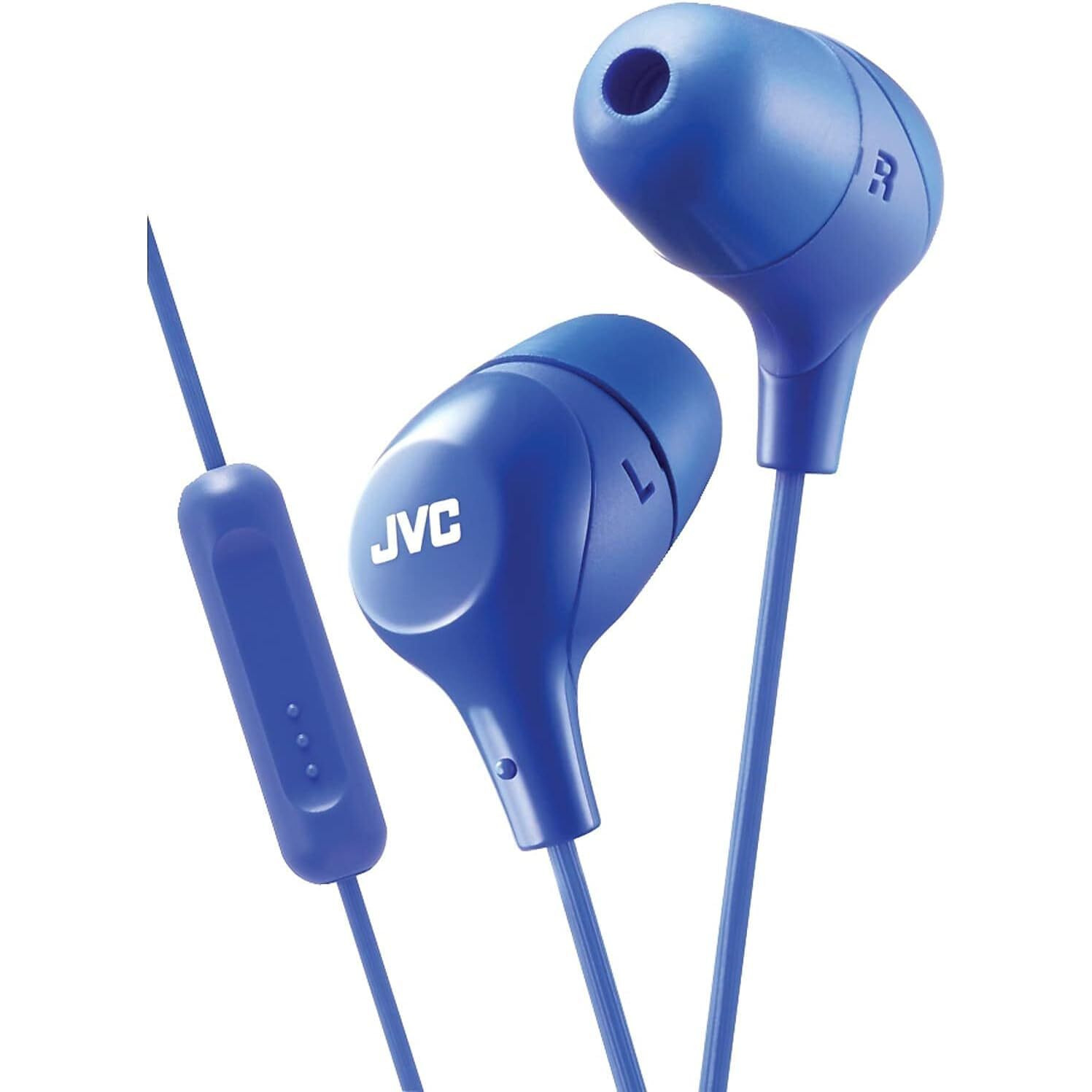 Jvc Memory Foam Earbud Marshmallow Memory Foam Earbud With Mic Blue (Hafx38Ma)