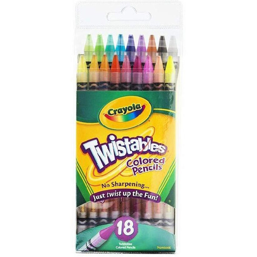 Crayola Twistable Colored Pencils For Kids  Fun School Supplies  18 Count  Gifts For Kids  Ages 3+