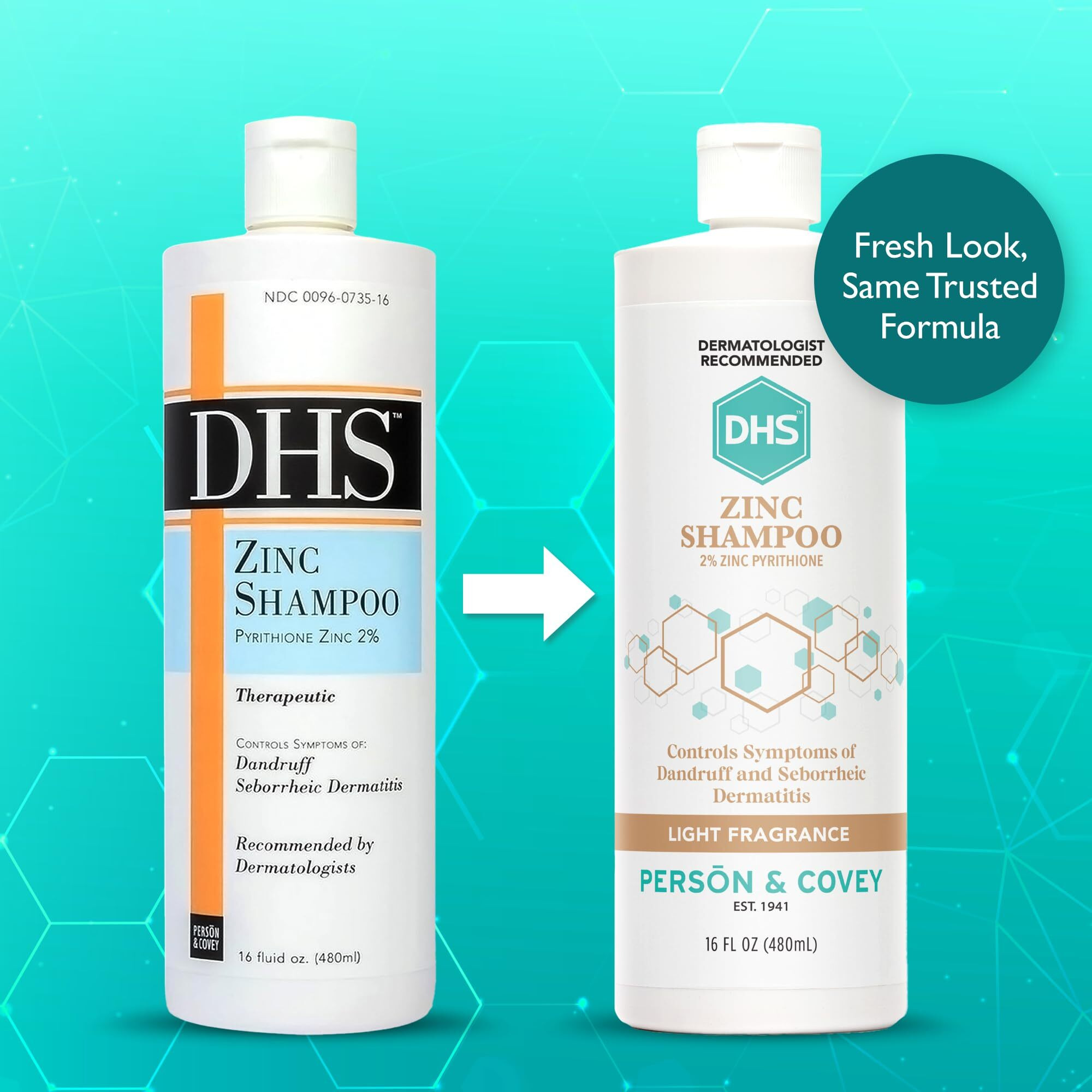 Dhs Zinc Shampoo  16 Oz (Pack Of 2)