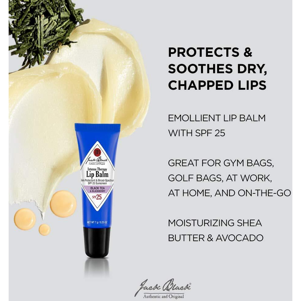 Jack Black Intense Therapy Lip Balm  Black Tea & Blackberry   0.25 Ounce (Pack Of 1)