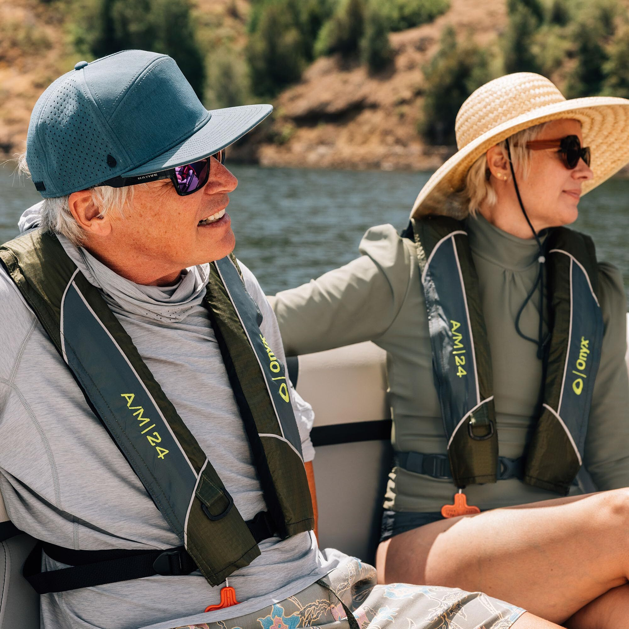 Onyx 132000-400-004-18 A/M-24 Series Automatic/Manual Inflatable Life Jacket - Green  Adult