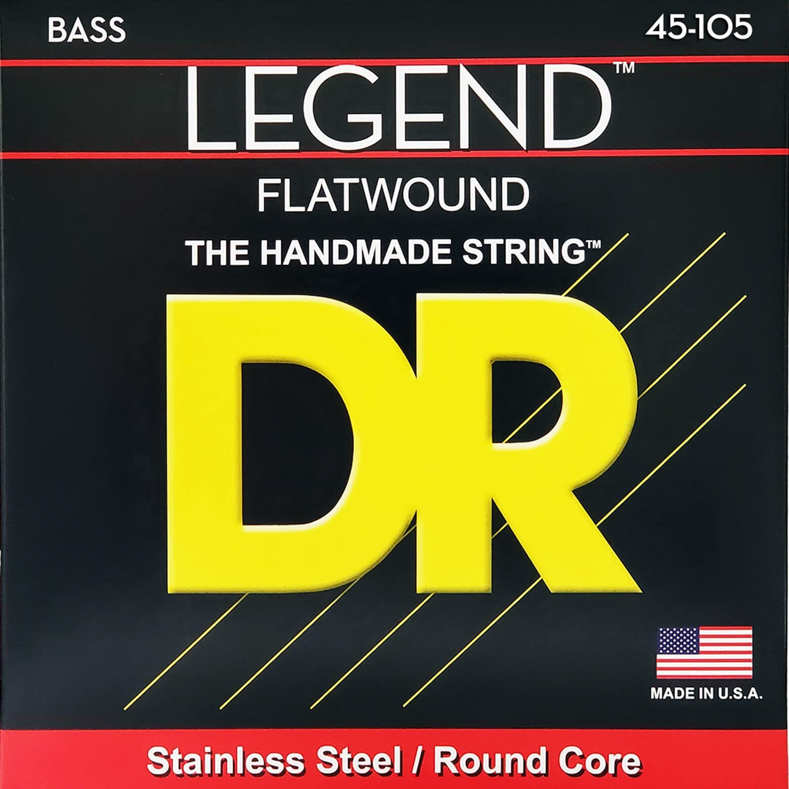 Dr Strings Legend- Polished Flatwound Stainless Steel Bass Strings Medium 45-105