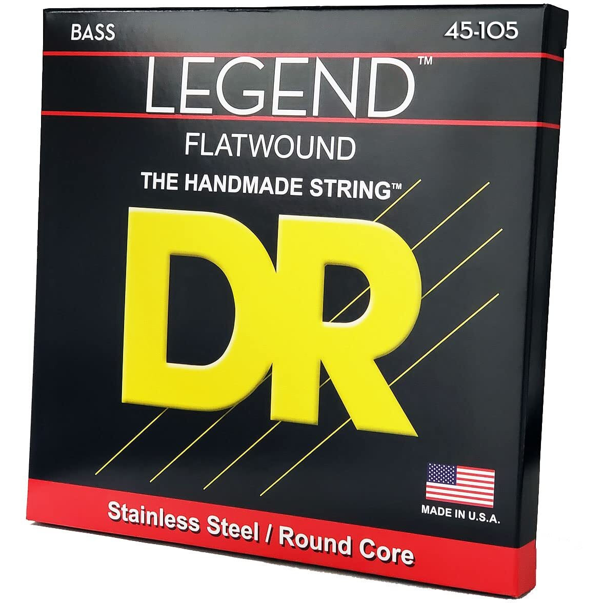 Dr Strings Legend- Polished Flatwound Stainless Steel Bass Strings Medium 45-105