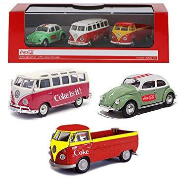 Motorcity Classics 458385 Volkswagen Coca Cola 3 Piece Gift Set 1 72 Diecast Car Models