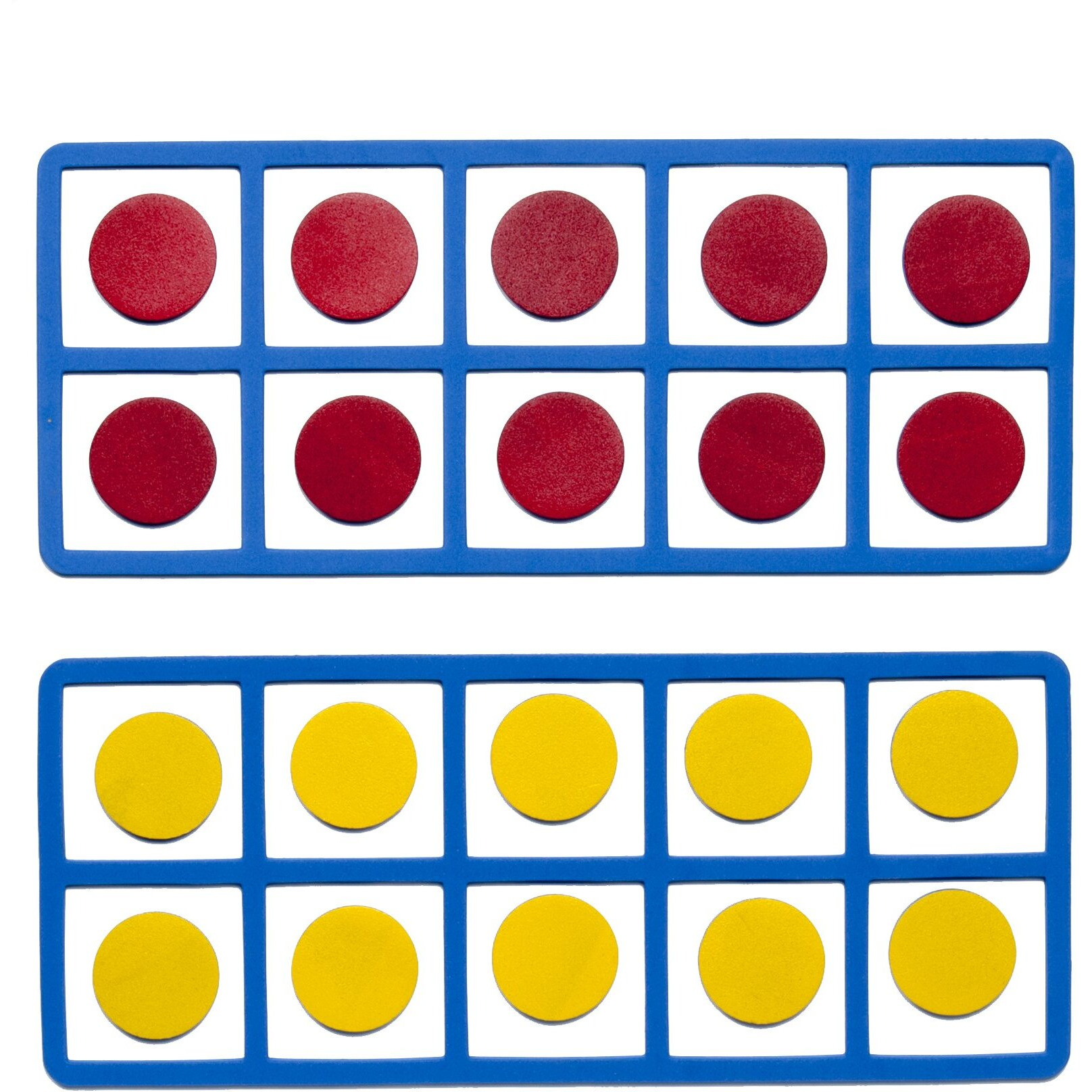 Learning Advantage Giant Magnetic Foam Ten Frames - In Home Learning Manipulative For Early Math - 2 Frames With 20 Disks - Teach Number Concepts  Addition And Subtraction
