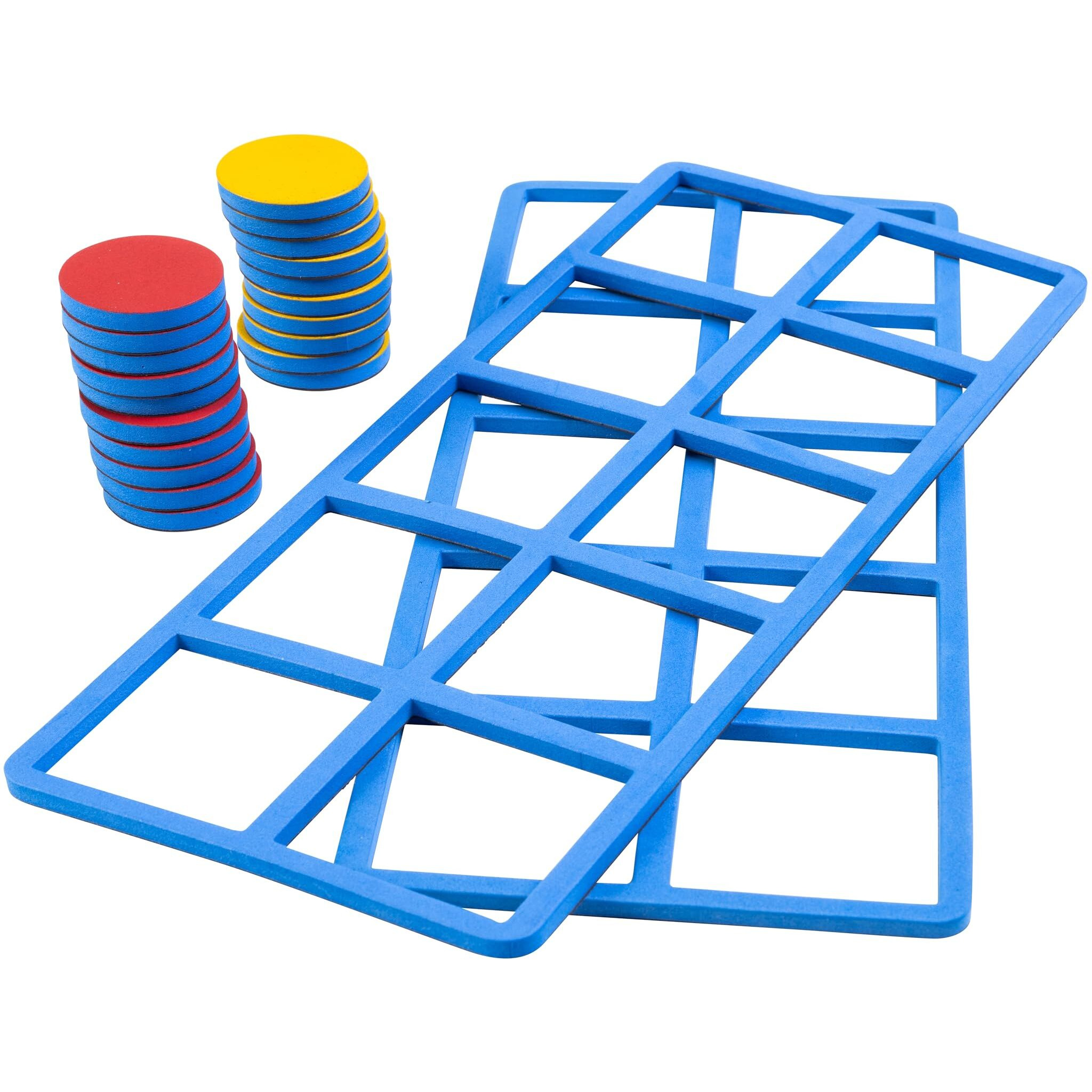 Learning Advantage Giant Magnetic Foam Ten Frames - In Home Learning Manipulative For Early Math - 2 Frames With 20 Disks - Teach Number Concepts  Addition And Subtraction