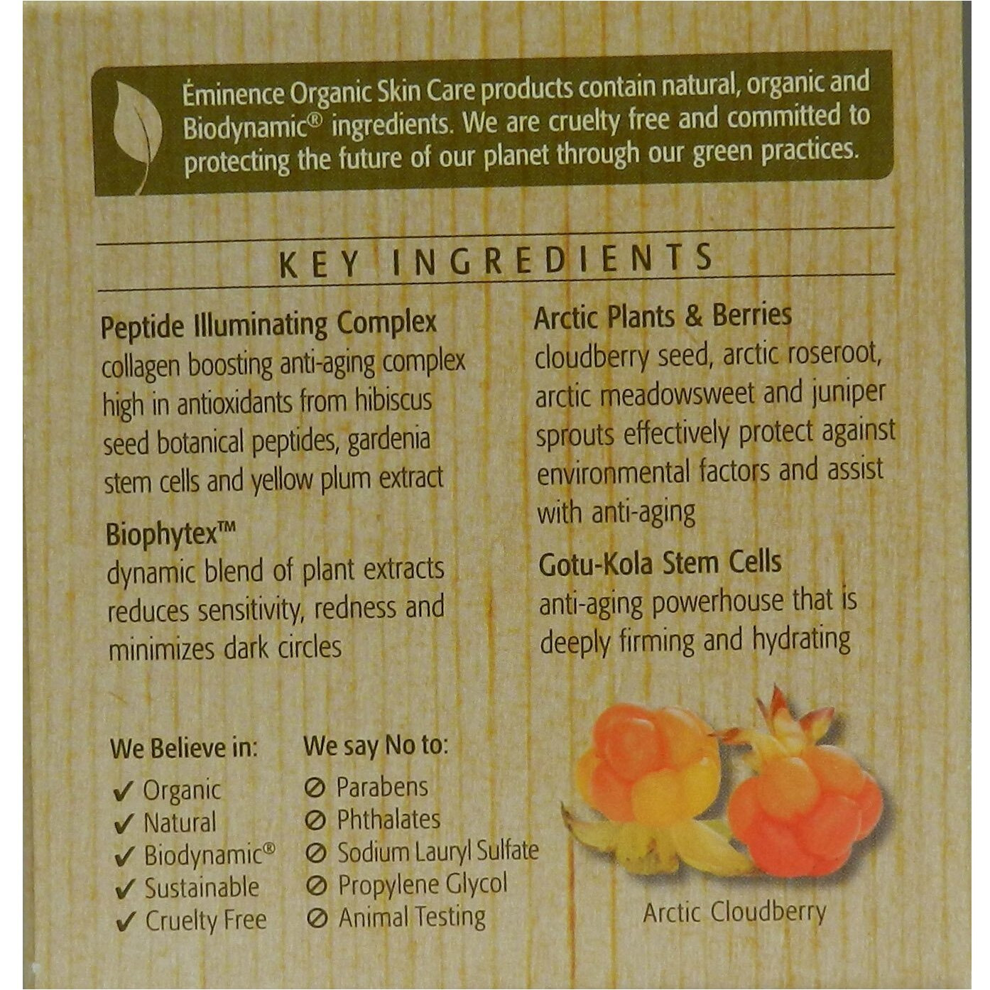 Arctic Berry Peptide Radiance Cream By Eminence For Unisex - 2 Oz Cream