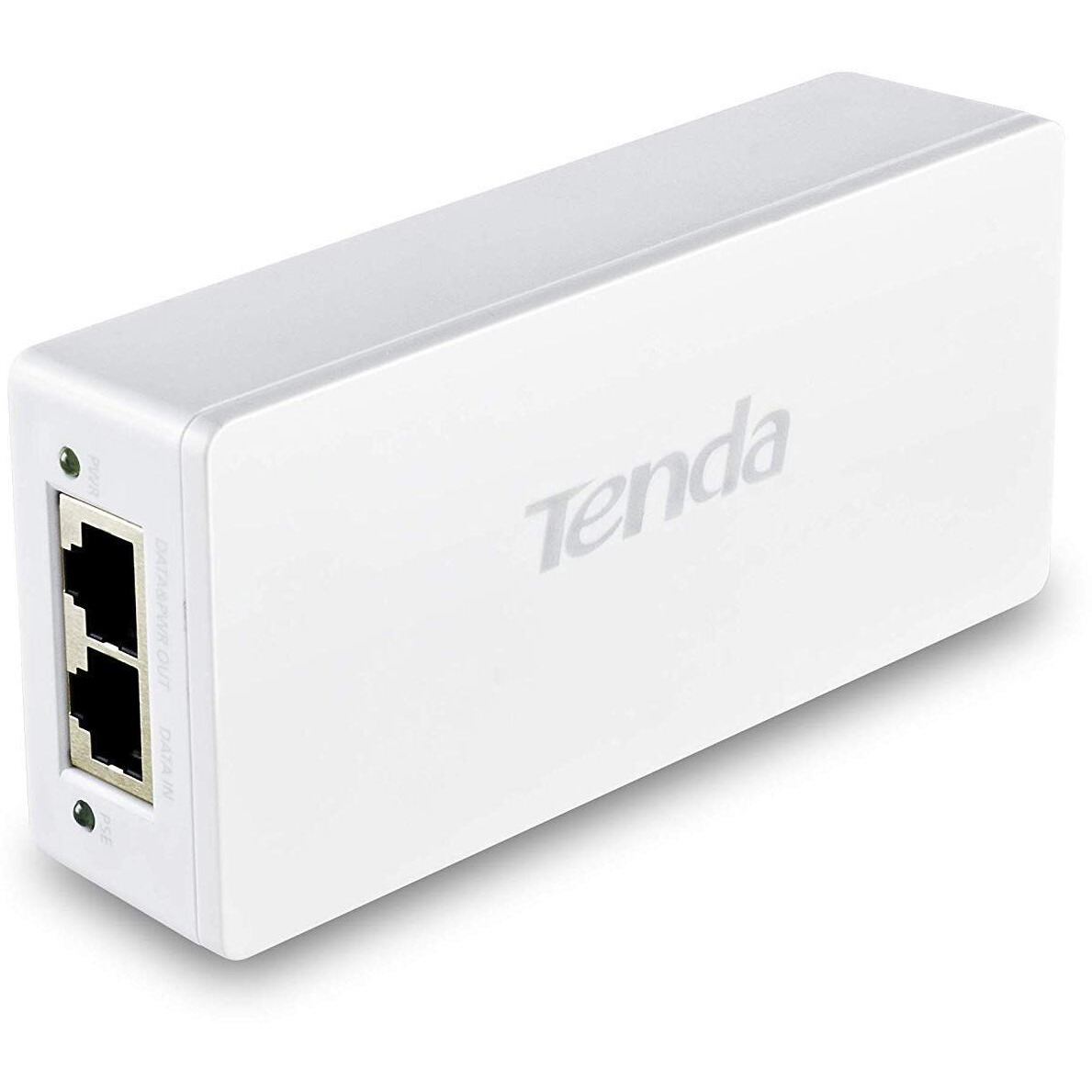 Tenda Poe Injector 48V  Ieee802.3At Gigabit Poe Injector Up To 30W  Compatible With Ieee 802.3Af  Rj45 Port  Passive Poe 10 / 100Mbps  Distance Up To 100 Meters  Plug And Play(Poe30G-At)