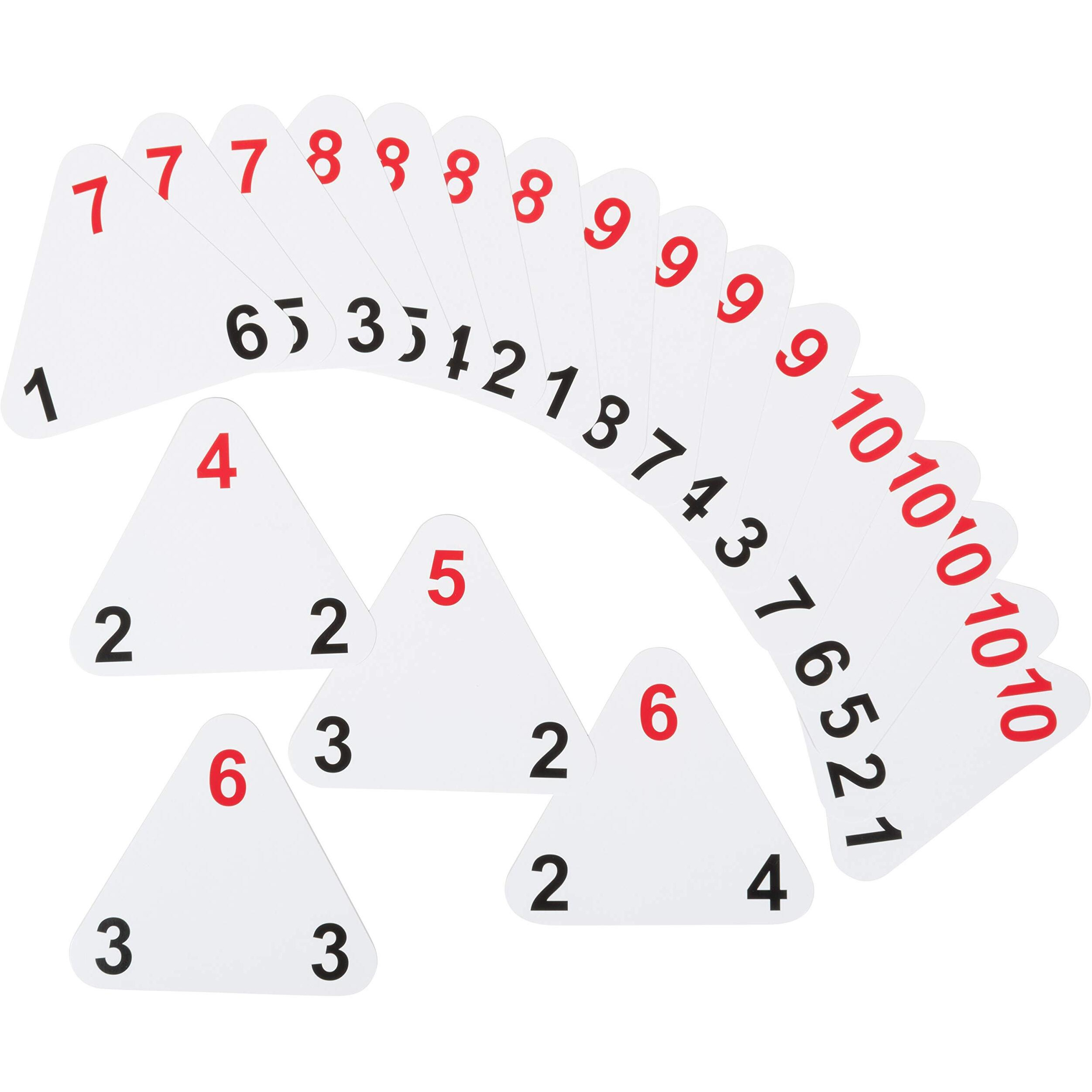 Learning Advantage Original Triangle Flash Cards - Addition And Subtraction - Set Of 20 - In-Home Learning - Math Flash Cards