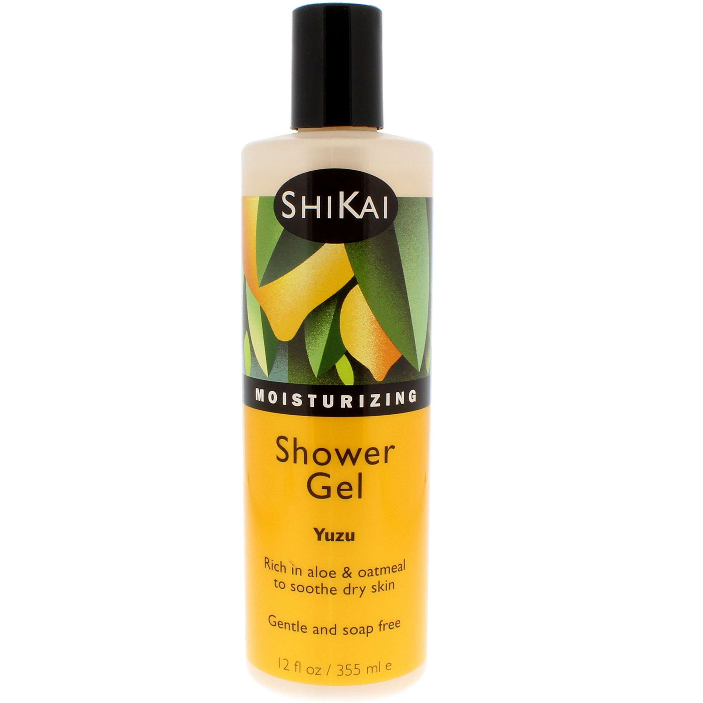 Shikai Daily Moisturizing Shower Gel (Yuzu  12Oz  Pack Of 3) | Gentle Formula | Aloe Vera & Oatmeal For Soft  Healthy Skin | Dry Skin Relief