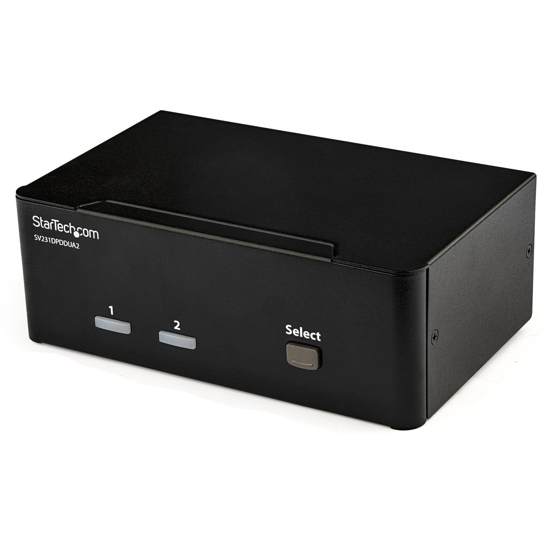 Startech.Com 2-Port Displayport Kvm Switch - Dual-Monitor - 4K 60 - With Audio & Usb Peripheral Support - Dp 1.2 - Usb Hub  Taa (Sv231Dpddua2)