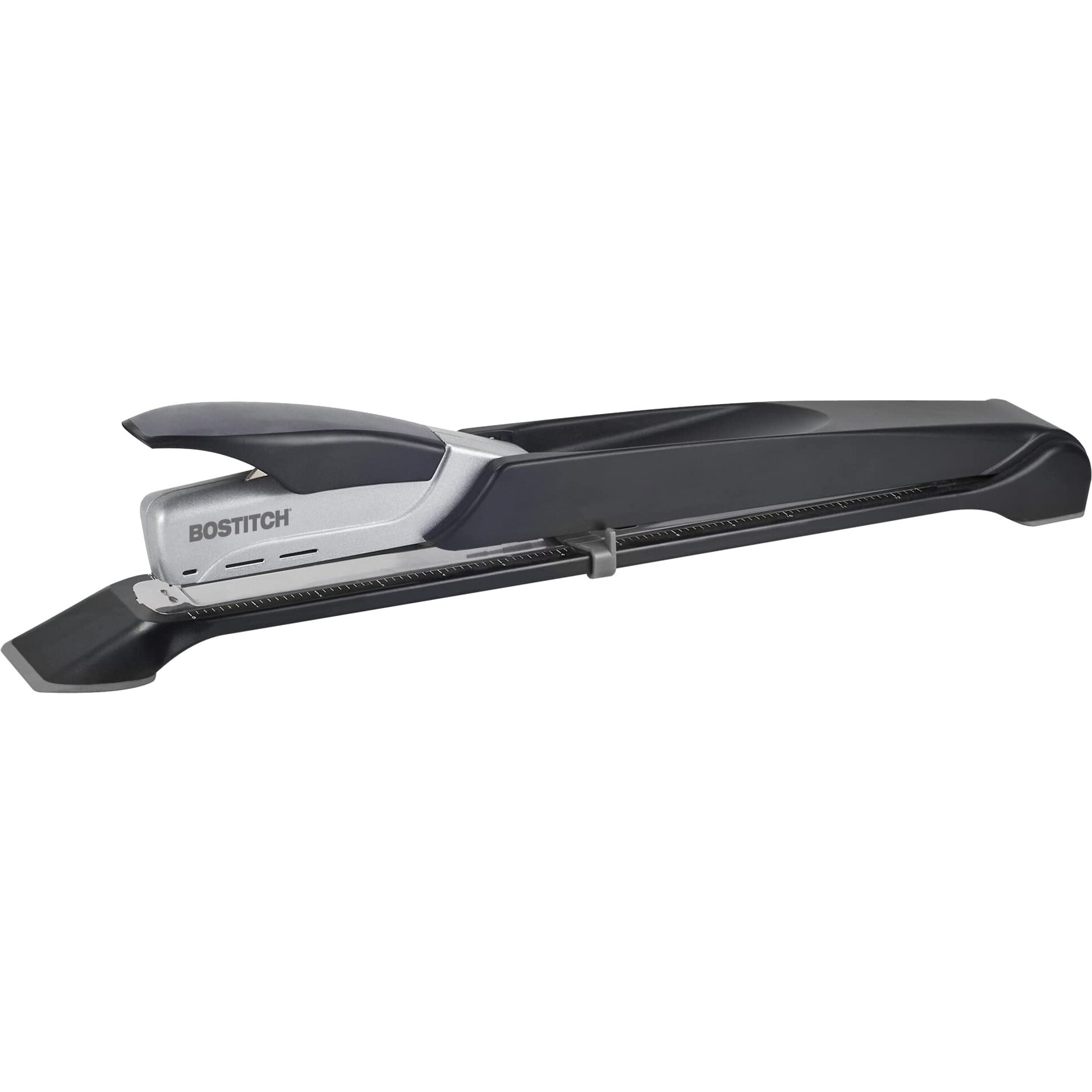 Bostitch Office Booklet Stapler - One Finger  No Effort  Spring Powered  Long Reach Stapler - Silver (1610)