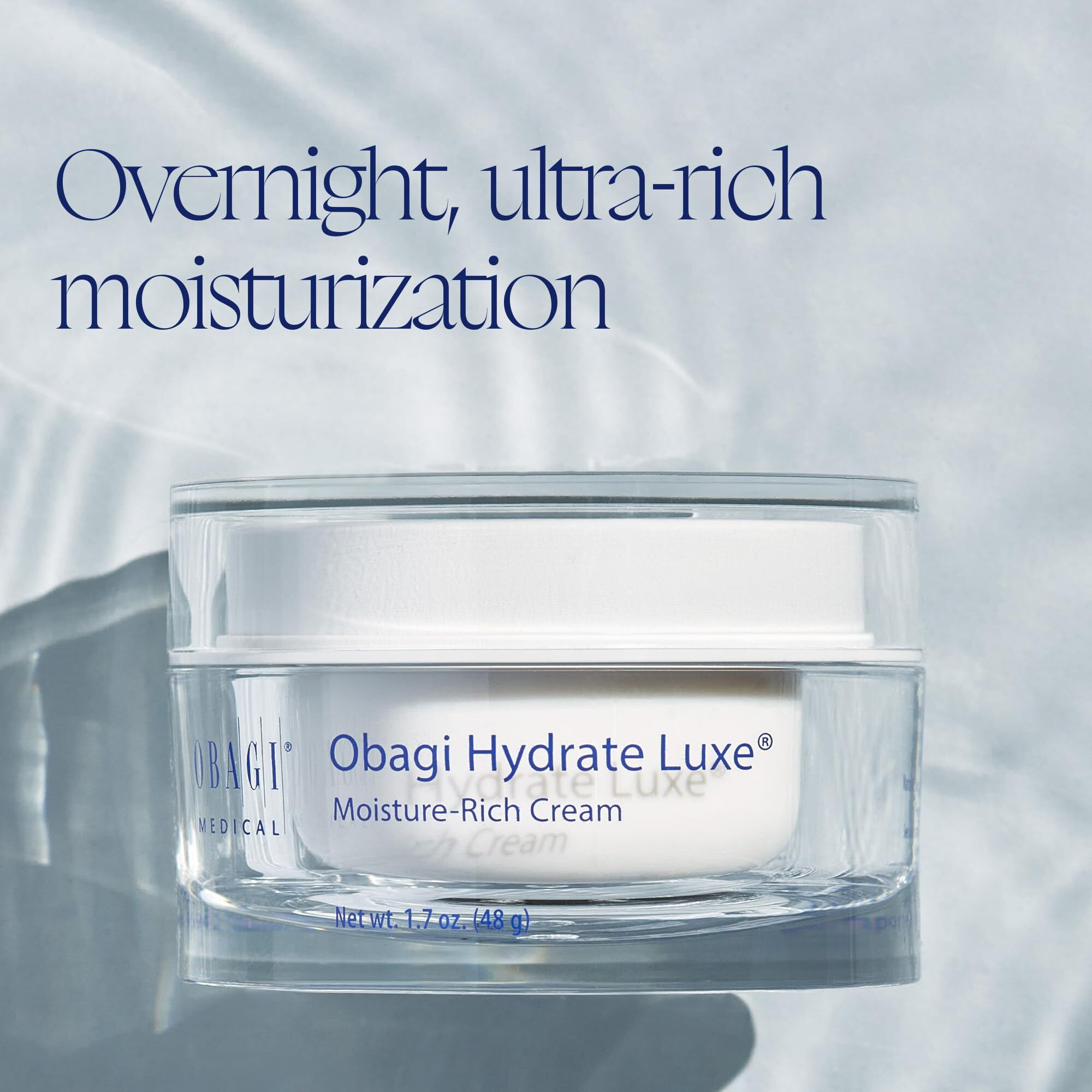 Obagi Hydrate Luxe Ultra-Rich Facial Moisturizer - Non-Comedogenic With Tara Seed Extract And Biomimetic Peptides - Intensive Night Face Cream For Dry  Sensitive Or Aging Skin - 1.7 Oz