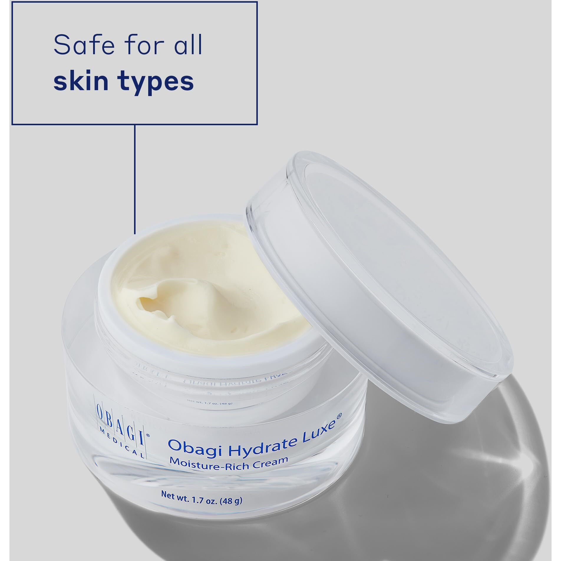 Obagi Hydrate Luxe Ultra-Rich Facial Moisturizer - Non-Comedogenic With Tara Seed Extract And Biomimetic Peptides - Intensive Night Face Cream For Dry  Sensitive Or Aging Skin - 1.7 Oz