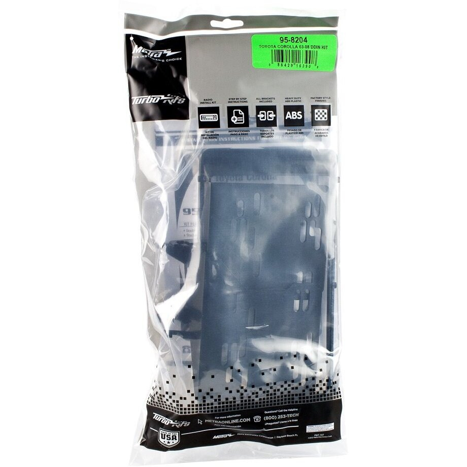 Metra 95-8204 Double Din Installation Kit For 2003-Up Toyota Corolla Vehicles  Black