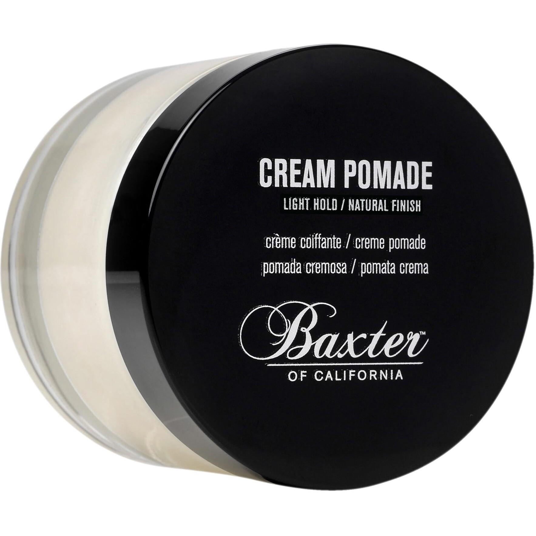 Baxter Of California Cream Pomade For Men And Women  Natural Finish  Light Hold  Barbershop Quality  Smooths Classic Looks  Perfect For Texturizing Straight Or Wavy Hair  2 Ounce