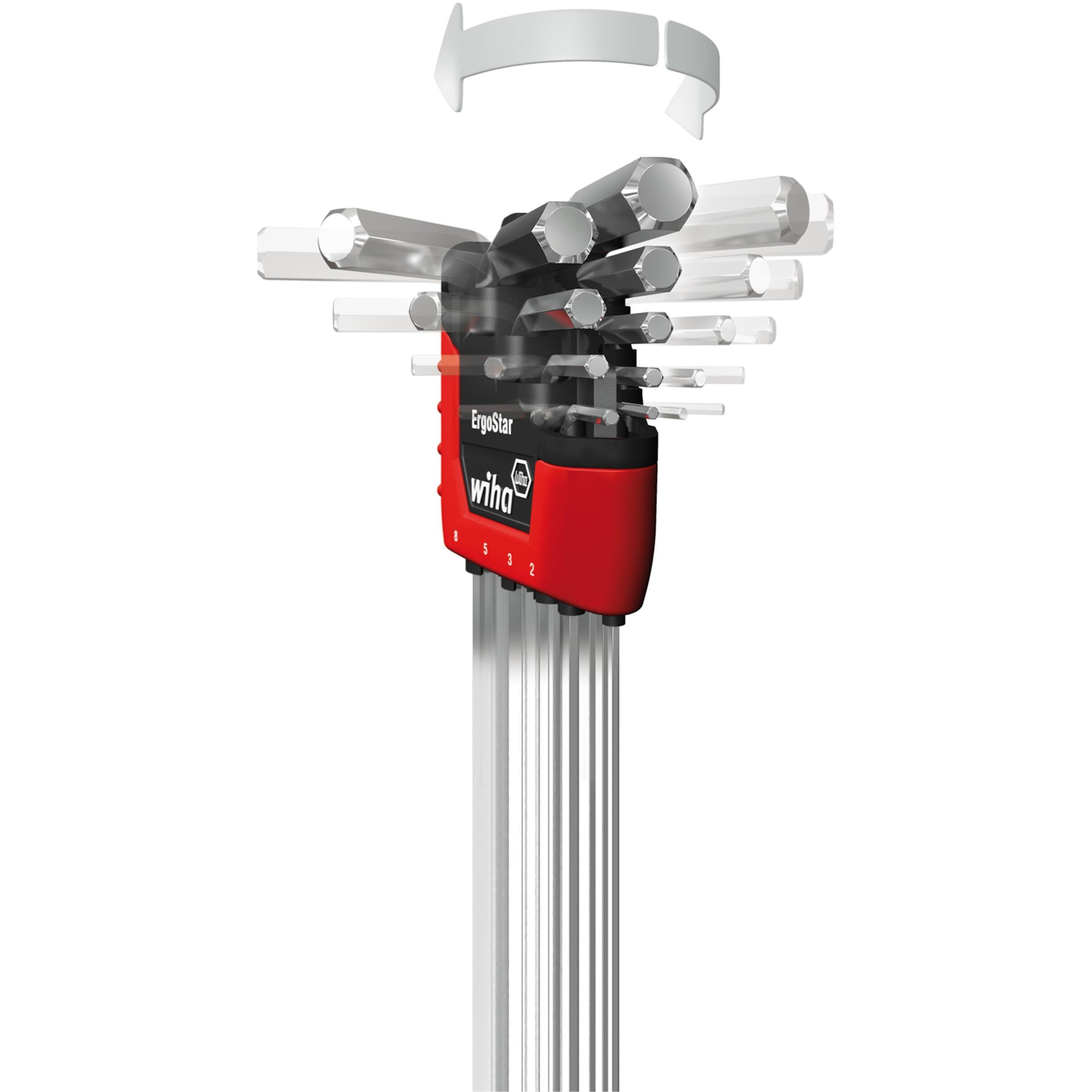 Wiha 66996 Ergostar Ball End Hex L-Key  9-Piece Set