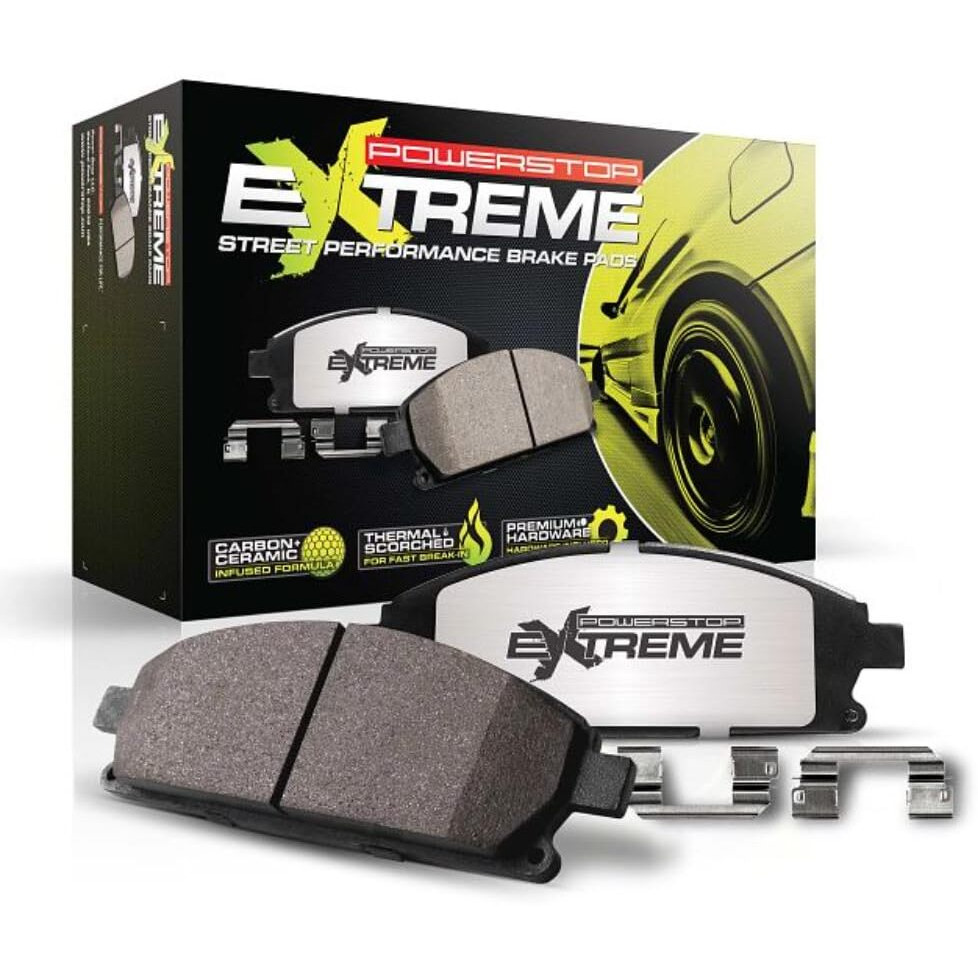 Power Stop Front Z26-1405 Z26 Carbon-Ceramic Brake Pads For Cadillac Cts Chevy Camaro Dodge Challenger Charger Jeep Grand Cherokee [Application Specific]