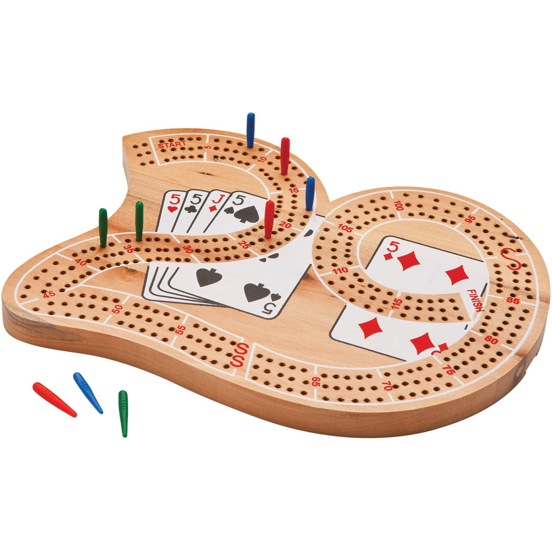 Mainstreet Classics Wooden "&quot29"" Cribbage Board Game Set