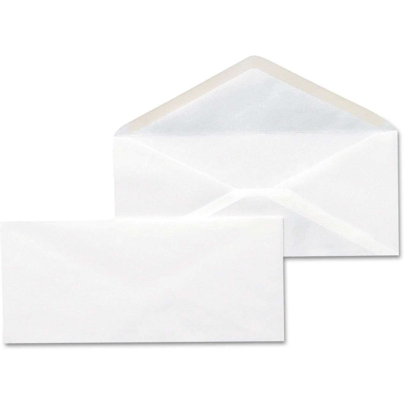 Universal Unv35210 10 Monarch Flap Open-Side Gummed Business Envelope - White (500/Box)