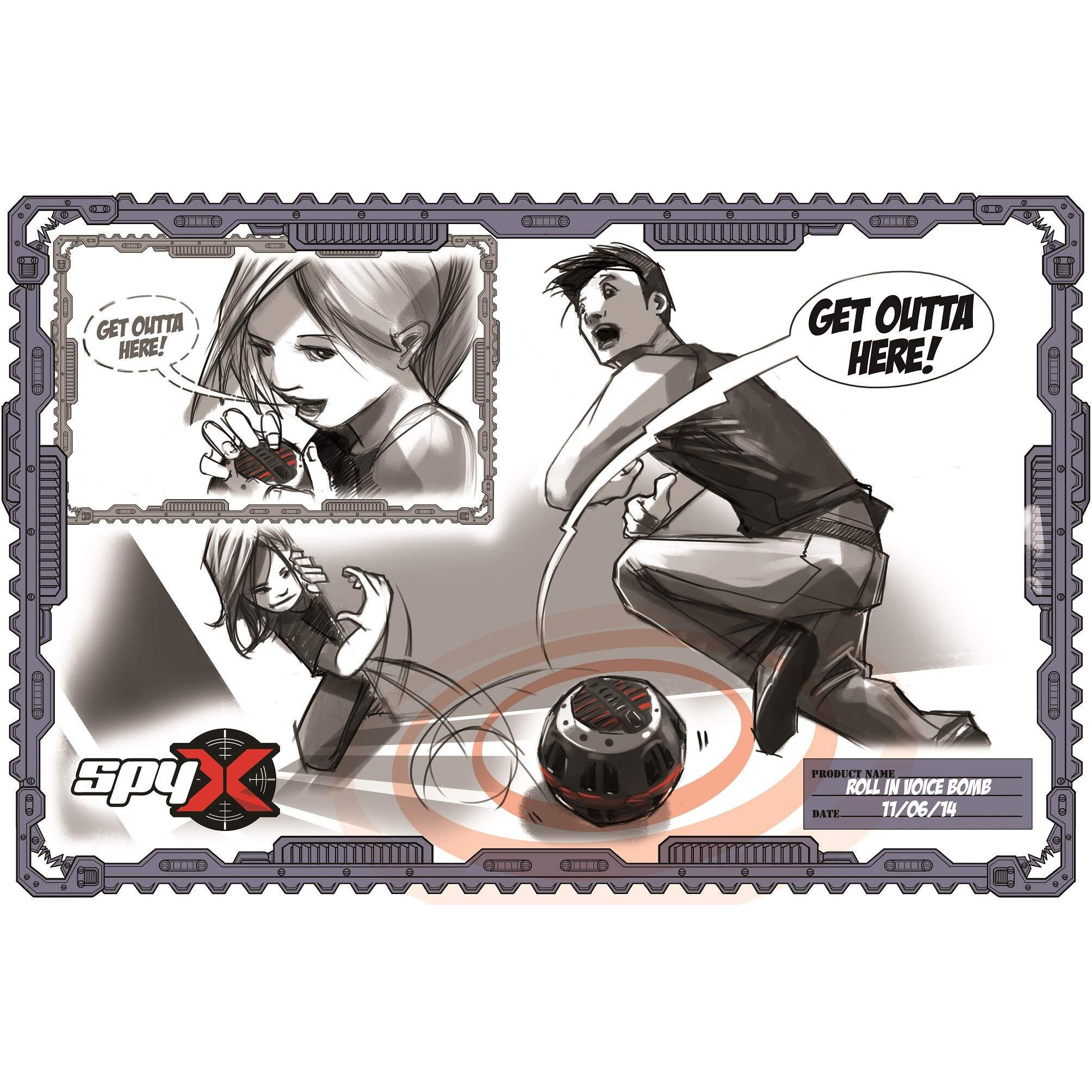 Spyx X Roll-In Voice Bomb Recorder With Motion Alarm Toy