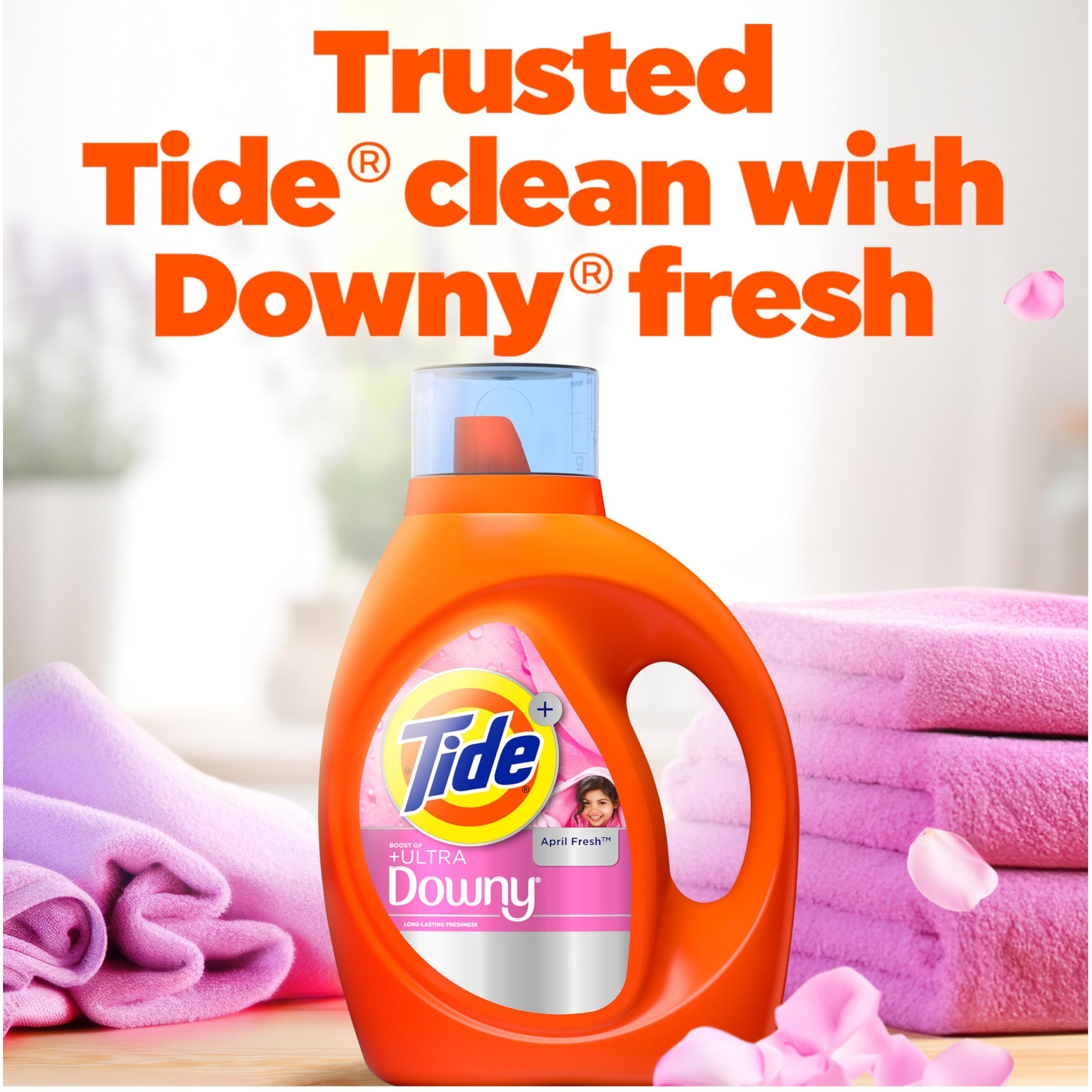 Tide Plus Boost Of Ultra Downy Liquid Laundry Detergent  April Fresh Scent  148 Fl Oz  105 Loads  Laundry Detergent Liquid With Long-Lasting Freshness