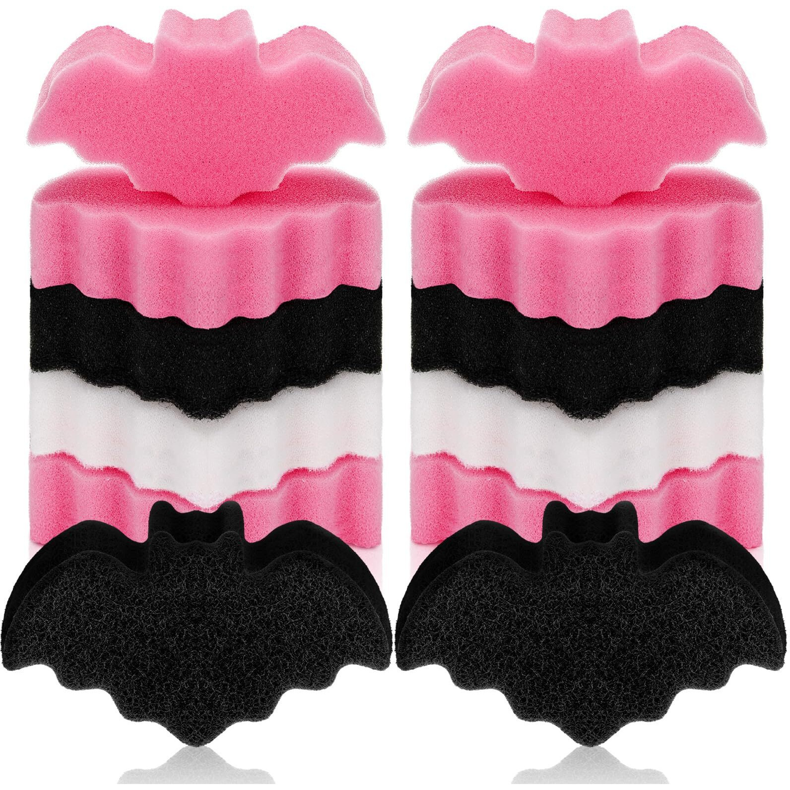 Tioncy 12 Pack Gothic Kitchen Sponges Bulk Dual Sided Bat Skull Scrubber Sponges Multifunctional Dishwashing Spooky Non Scratch For Gothic Kitchen Accessories Dish Scouring(Colorful Bat)