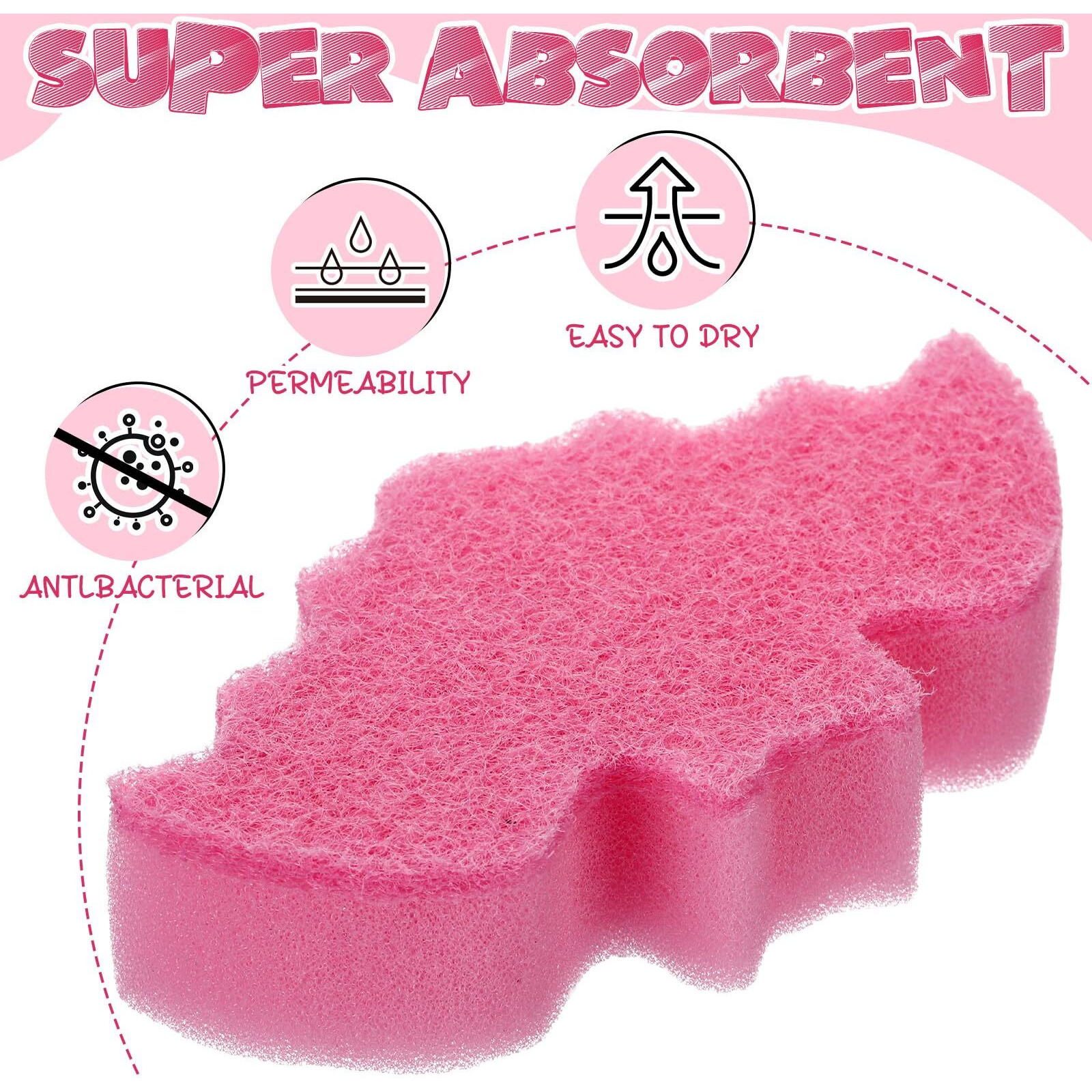 Tioncy 12 Pack Gothic Kitchen Sponges Bulk Dual Sided Bat Skull Scrubber Sponges Multifunctional Dishwashing Spooky Non Scratch For Gothic Kitchen Accessories Dish Scouring(Colorful Bat)