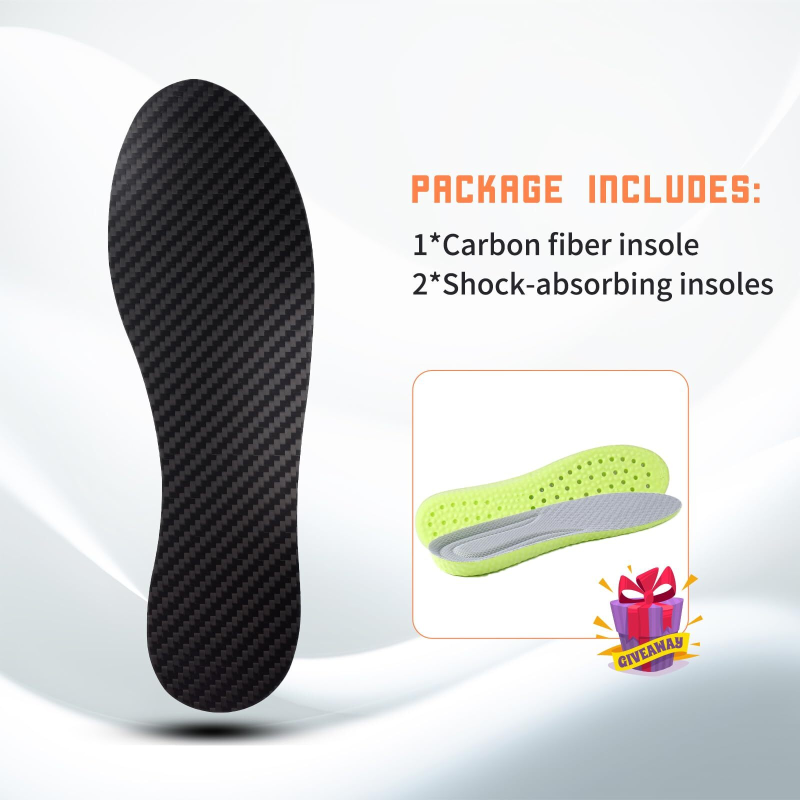 Carbon Fiber Insole For Men Women - Rigid Shoe Insert Foot Plate For Hallux Rigidus Limitus  Turf Toe (10.65"" / 270Mm - Men's 9.5 / Women's Size 10.5  1 Pc)