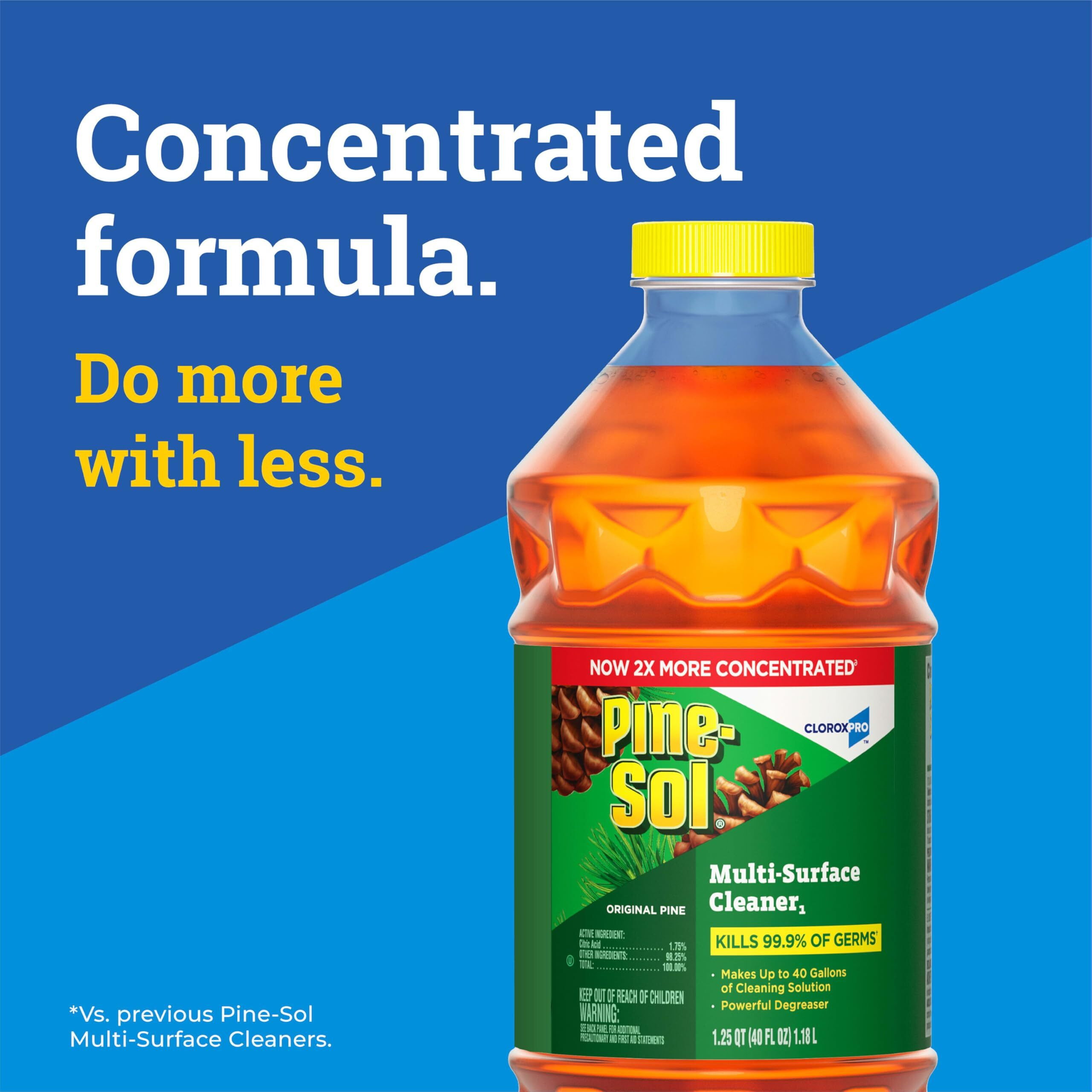 Pine Sol Multi-Surface Cleaner  Cloroxpro  2X Concentrated Formula  All-Purpose Cleaner  Original Pine  40 Fluid Ounces