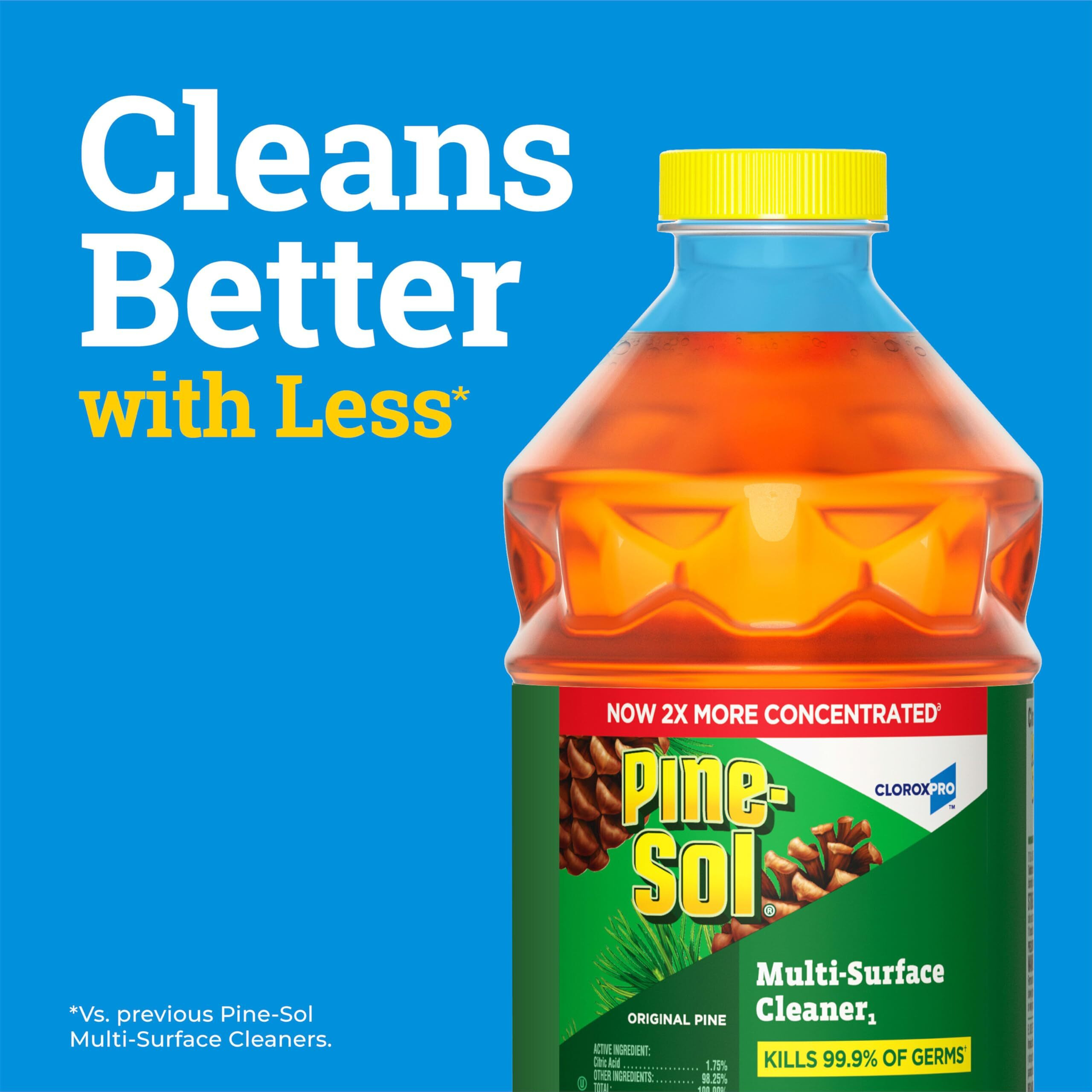 Pine Sol Multi-Surface Cleaner  Cloroxpro  2X Concentrated Formula  All-Purpose Cleaner  Original Pine  40 Fluid Ounces