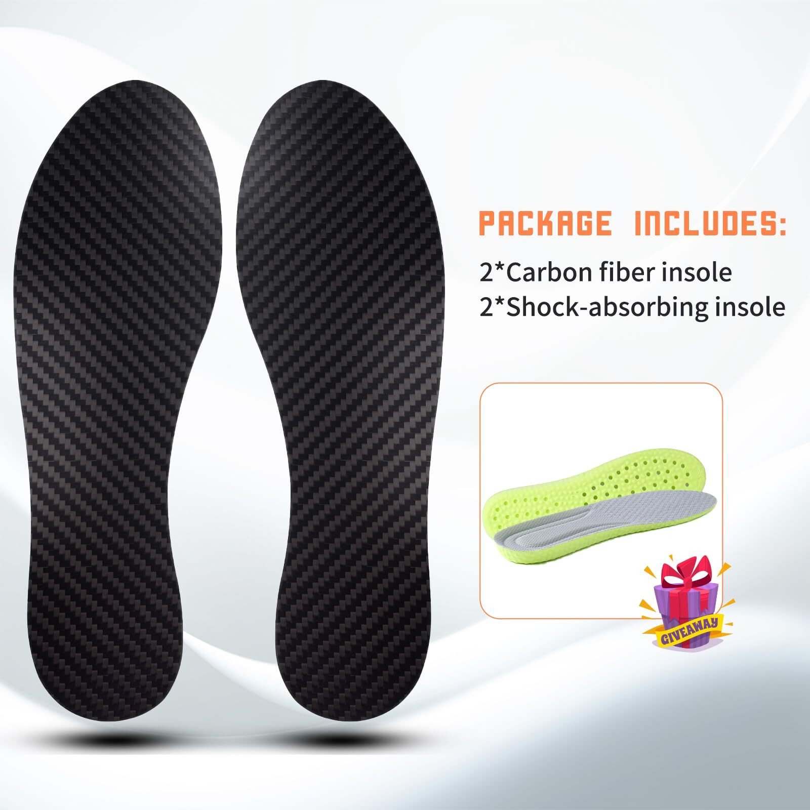 Carbon Insole For Men & Women - Rigid Carbon Fiber Shoe Insert  Foot Plate For Hallux Rigidus  Turf Toe (9.85' / 250Mm - Men's 7.5 / Women's 8.5  1 Pair)