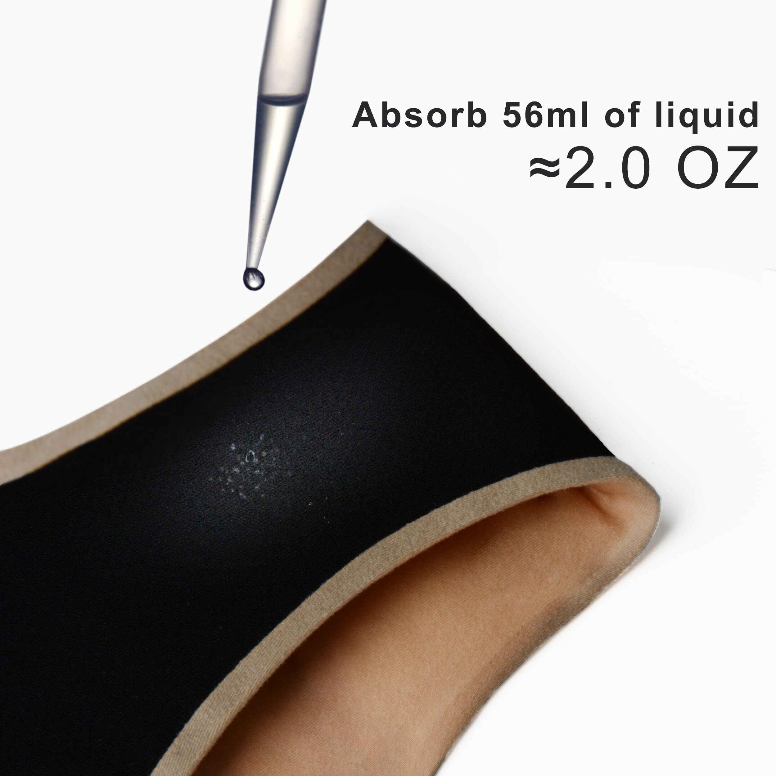 Irismorii Absorbent Incontinence Underwear For Women Washable Leak Proof Seamless Urine Postpartum Protective Brief (Beige L)