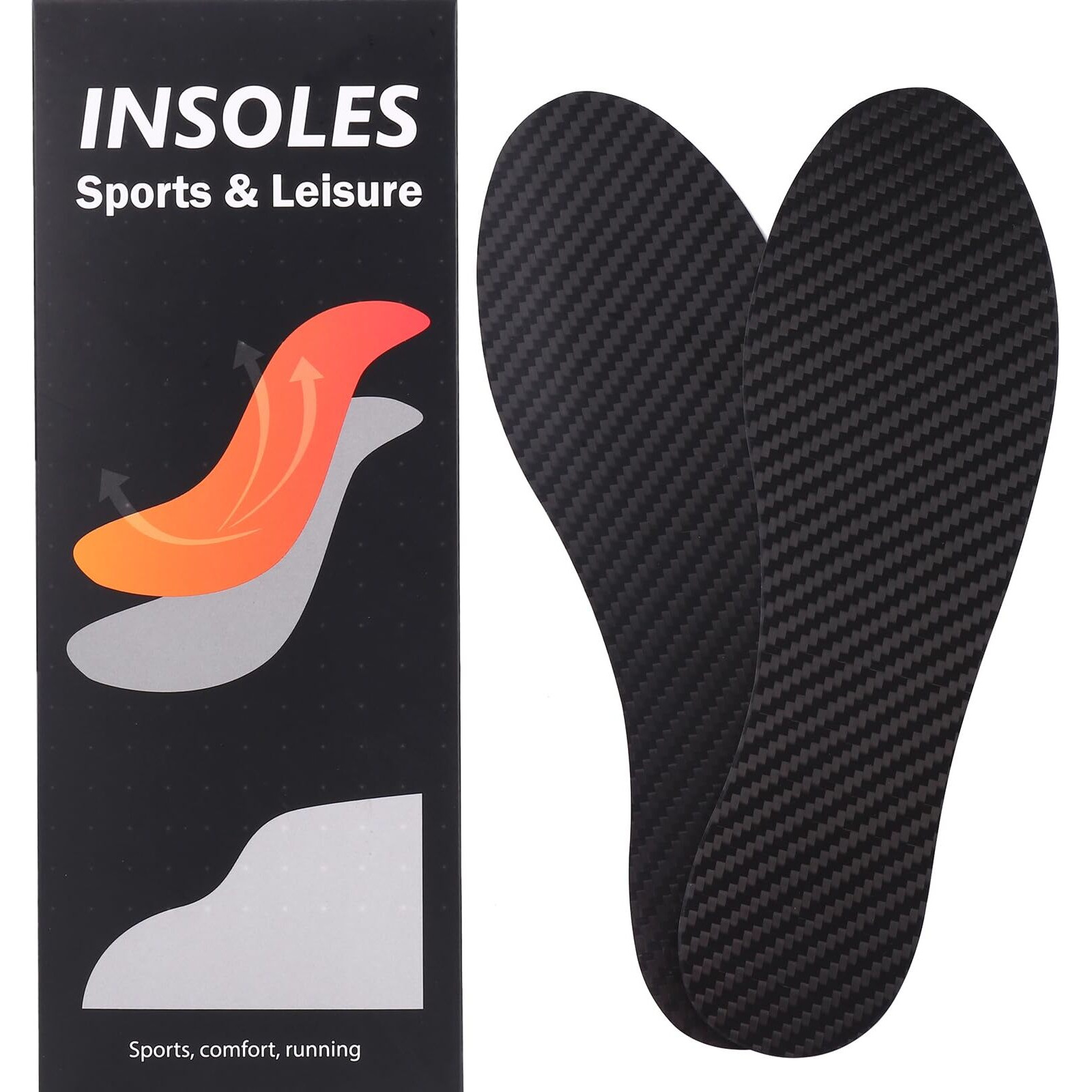 Carbon Insole For Men & Women - Rigid Carbon Fiber Shoe Insert For Hallux Rigidus  Turf Toe (9.05' / 230Mm - Men's 5.5 / Women's 6.5  1 Pair)