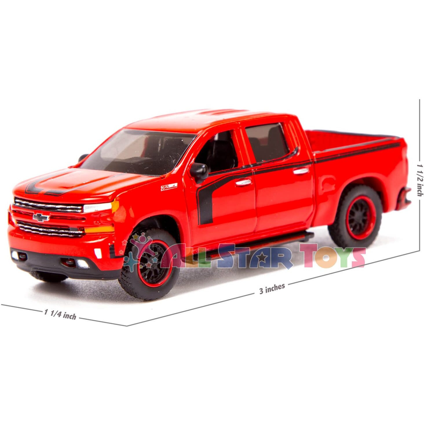 2019 Chevrolet Silverado Ltz Z71 Red Limited Edition To 2496 Pieces Worldwide 1/64 Diecast Model Car By Auto World Cp7918