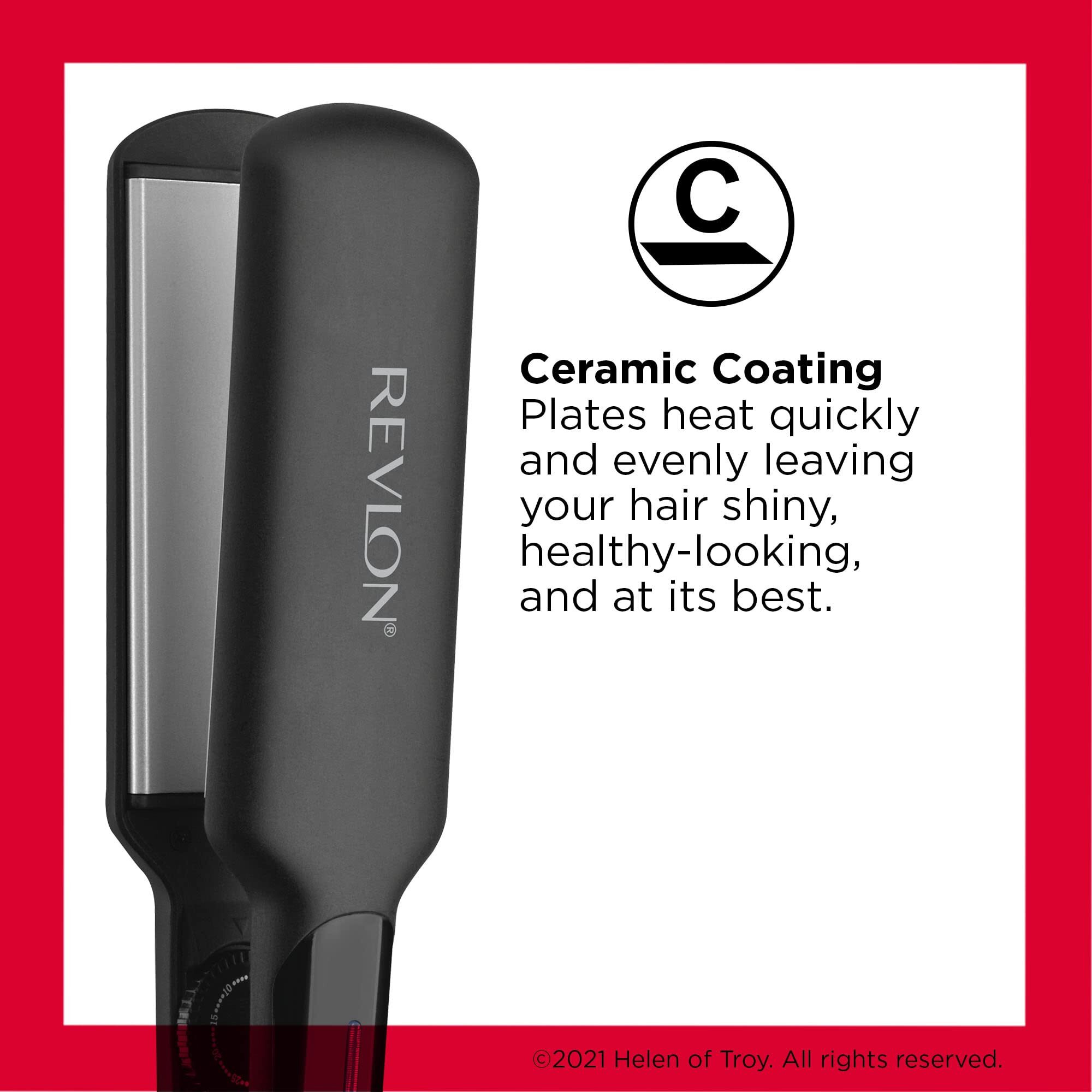 Revlon Smooth And Straight Ceramic Flat Iron | Fast Results  Smooth Styles (2 In)