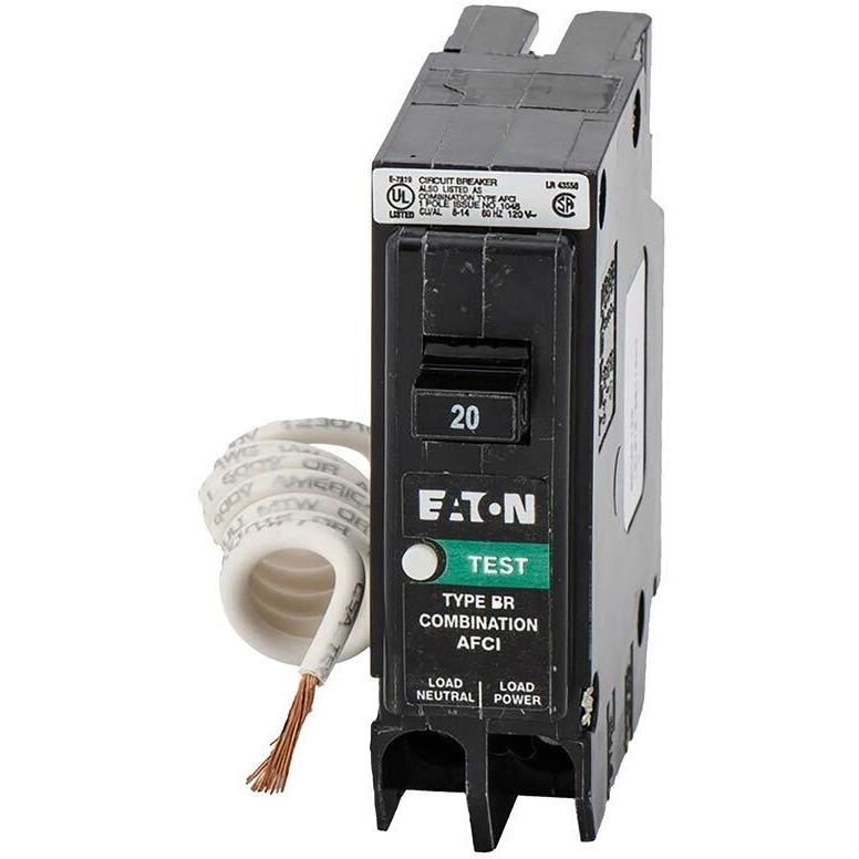 Eaton Brp120Af 20 Amps Combination Afci Single Pole Circuit Breaker  Black