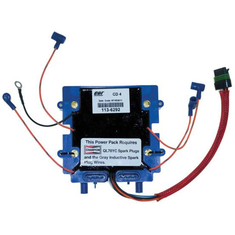 Cdi Electronics 113-6292 Johnson/Evinrude Power Pack - 4 Cyl (1995-2006)   Blue