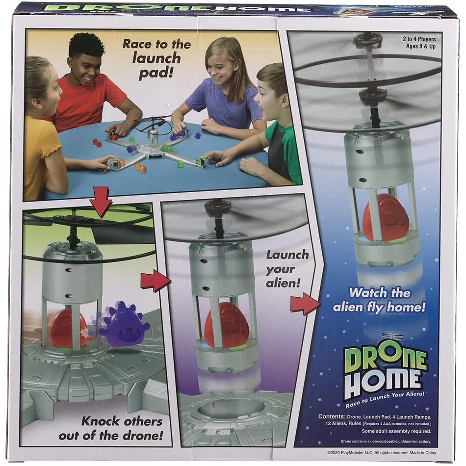 Drone Home - First Ever Game With A Real  Flying Drone - Great  Family Fun - For 2-4 Players - For Ages 8+