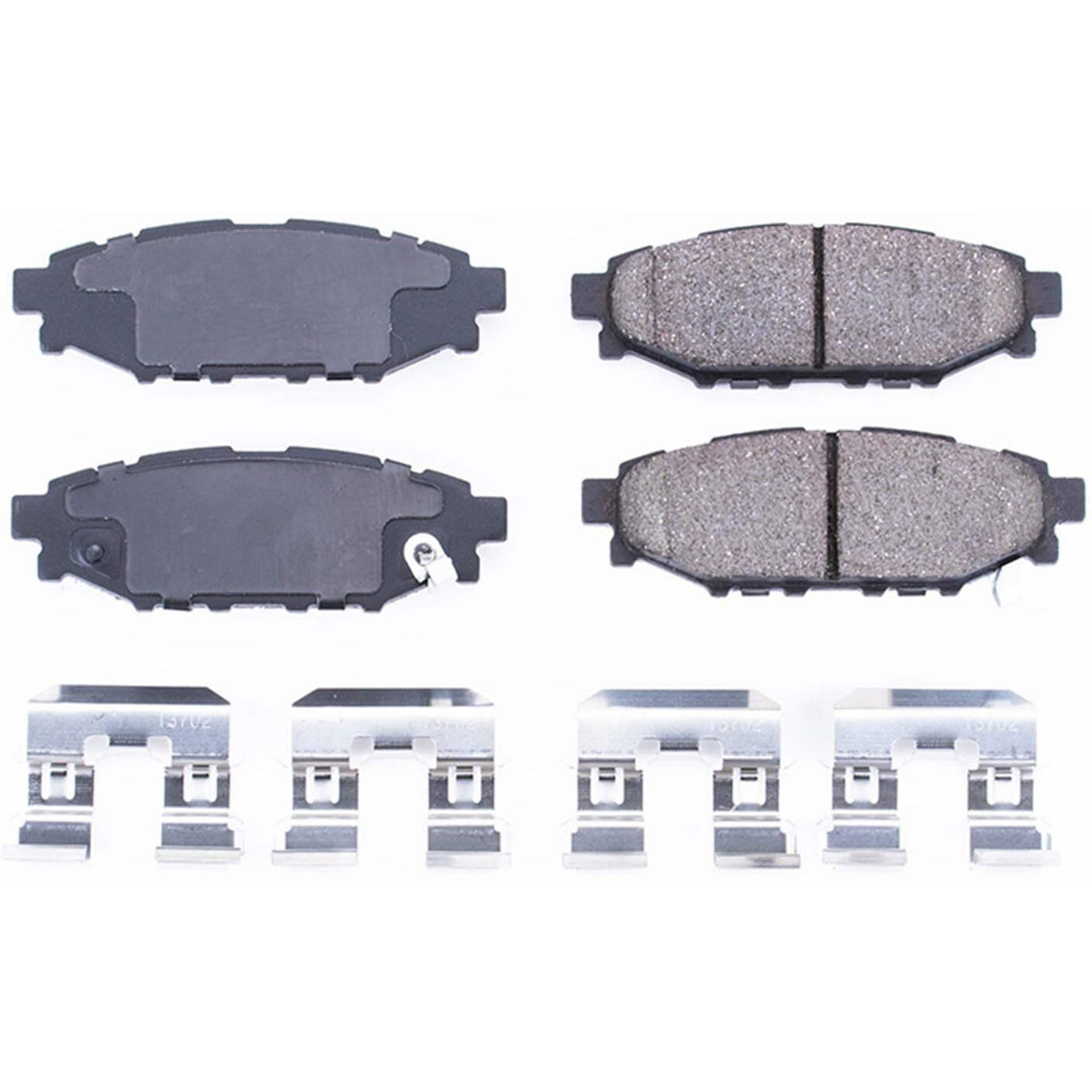 Power Stop 17-1114 Rear Z17 Ceramic Brake Pads With Hardware For Subaru Brz Crosstrek Forester Impreza Legacy Outback Wrx Xv Crosstrek [Application Specific]
