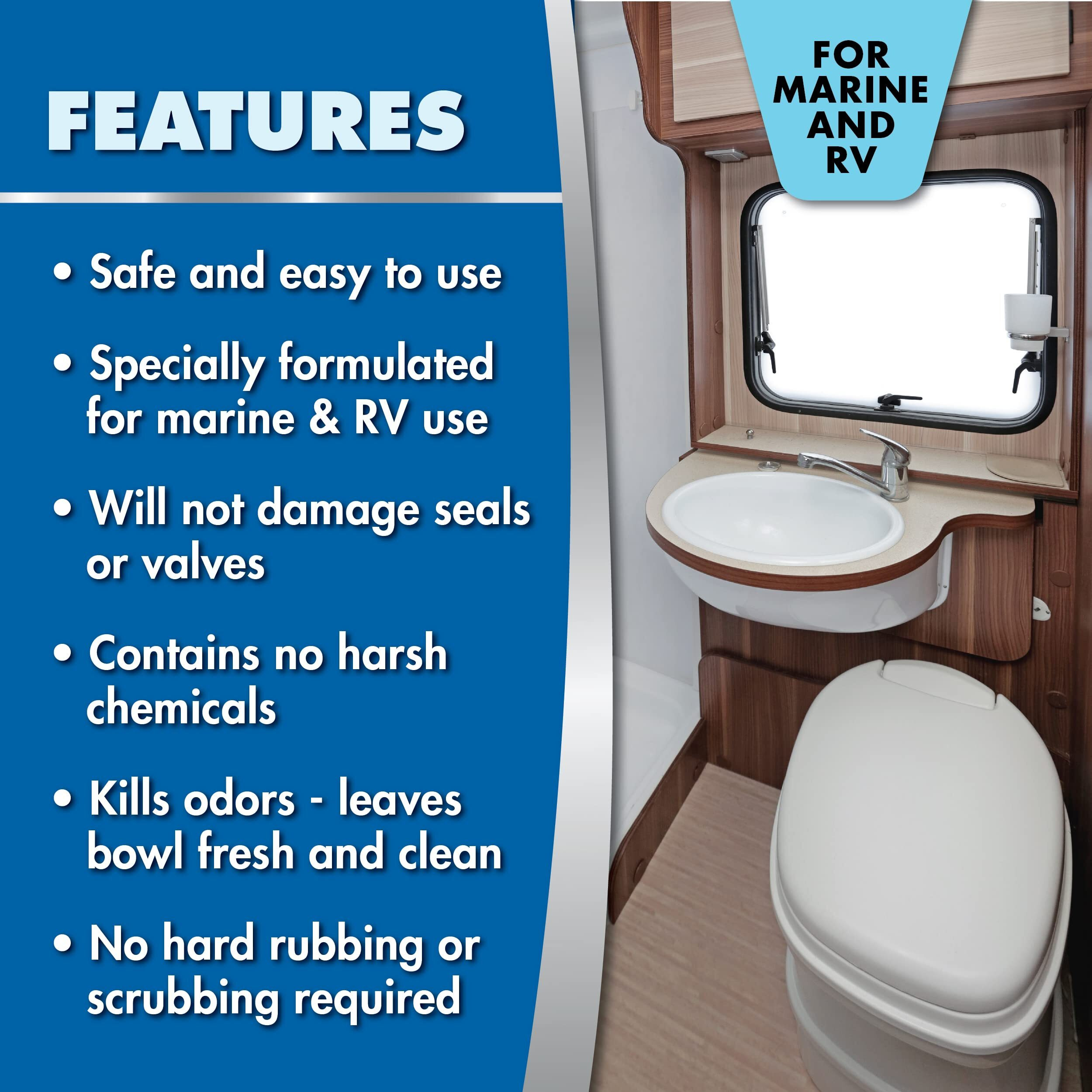 Star Brite Toilet Bowl Cleaner For Boat  Rv - Removes Stains  Fresh Scent 16Oz (086416)